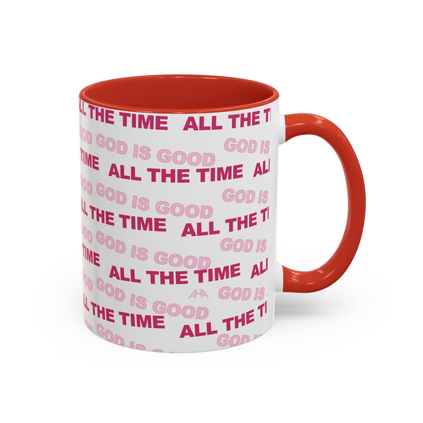 White "God Is Good All The Time" Accent Coffee Mug (11, 15oz)