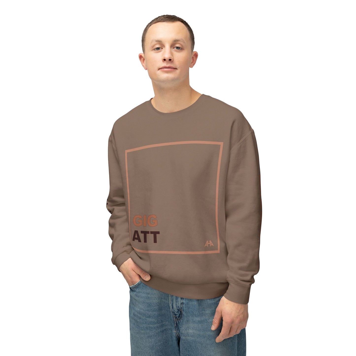 Taupe GIGATT/ATTGIG Lightweight Crewneck Sweatshirt