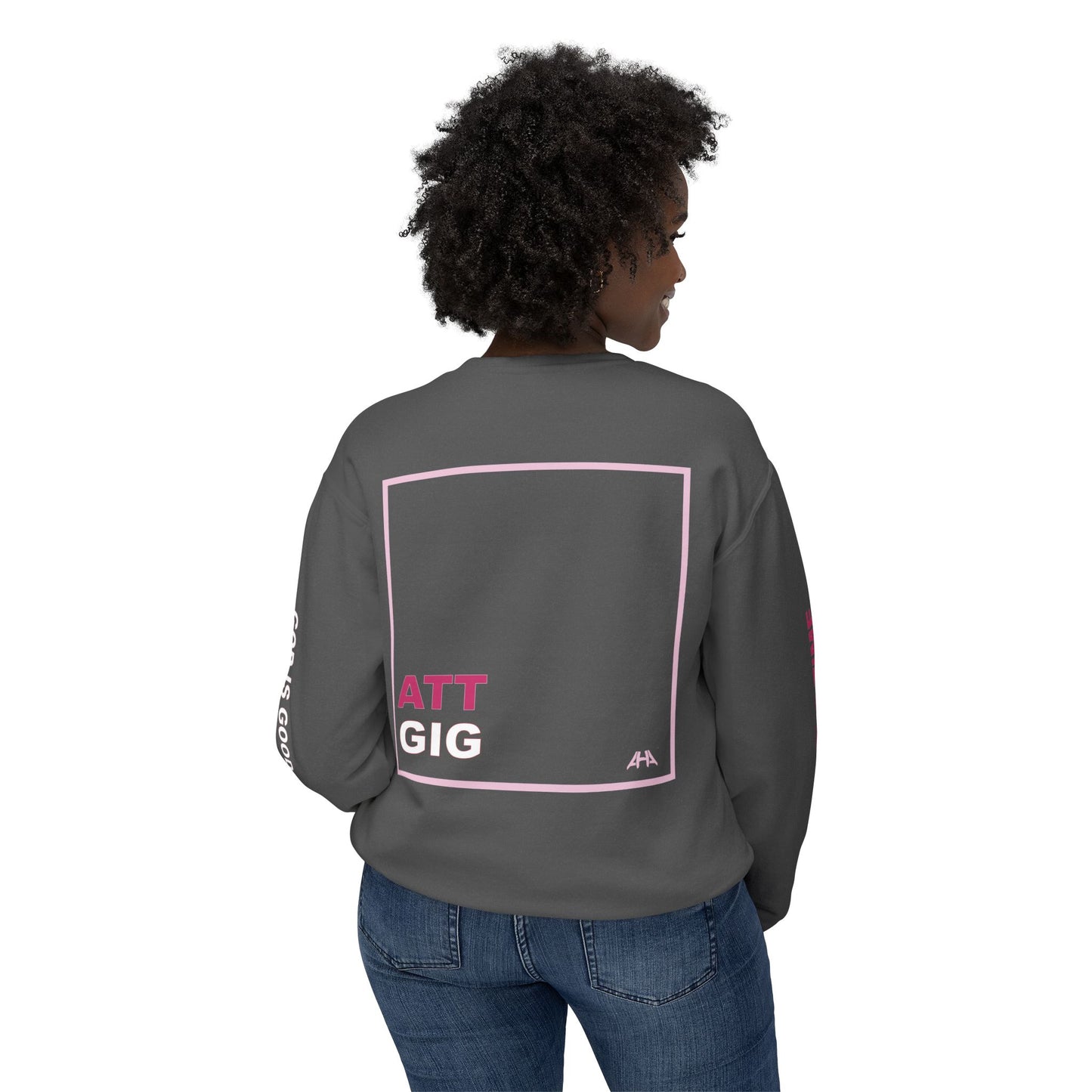 Light Pink GIGATT/ATTGIG Lightweight Crewneck Sweatshirt
