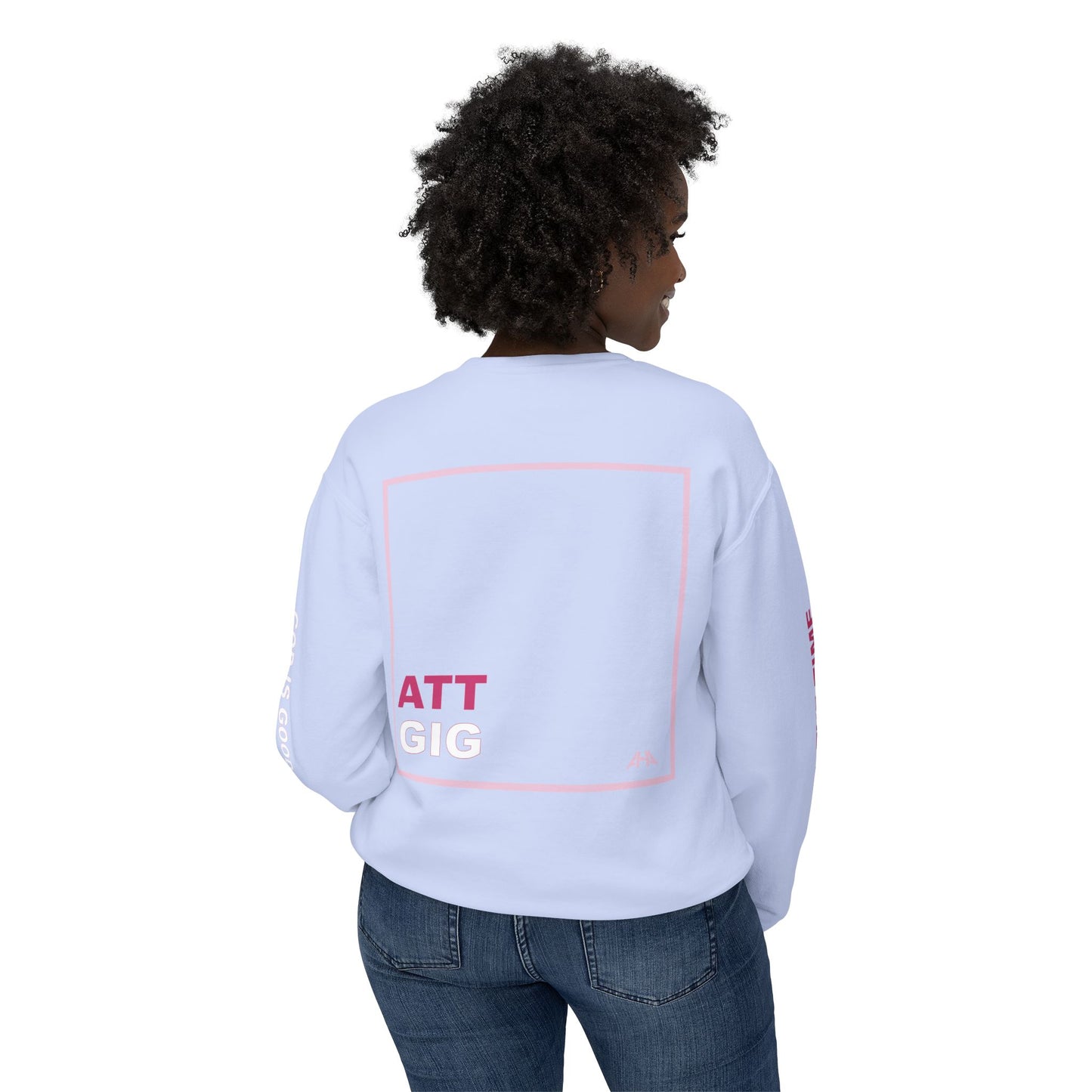 Light Pink GIGATT/ATTGIG Lightweight Crewneck Sweatshirt