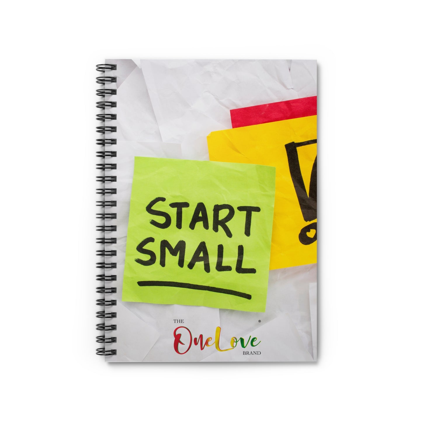 Sticky Notes "Start Small" Spiral Notebook