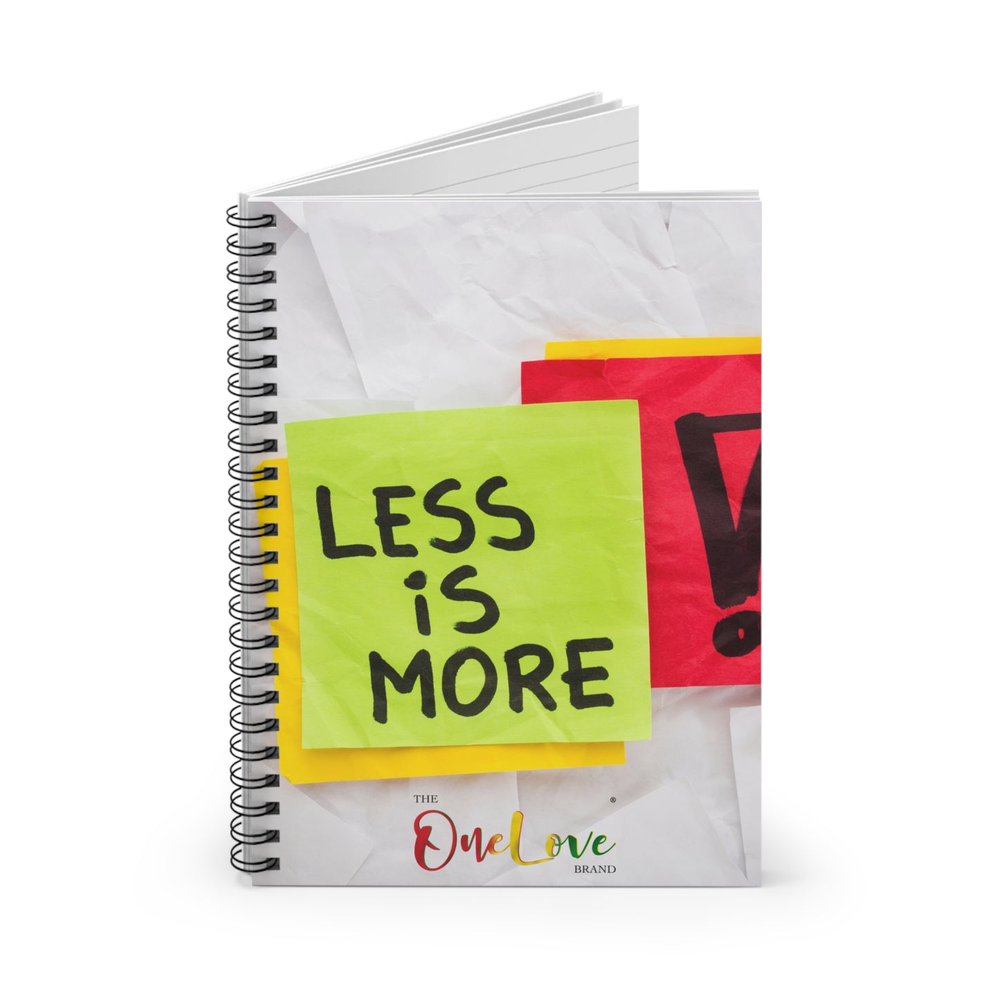 Sticky Notes "Less is More" Spiral Notebook