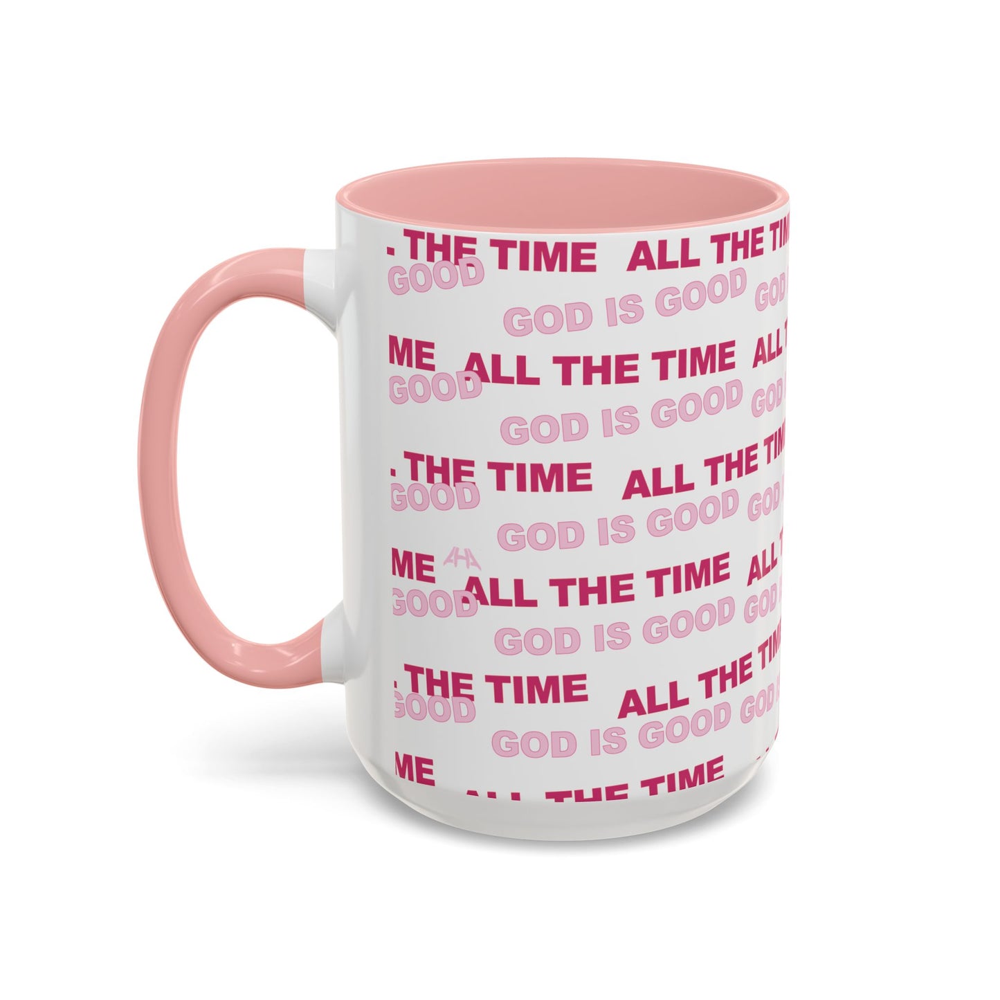 White "God Is Good All The Time" Accent Coffee Mug (11, 15oz)
