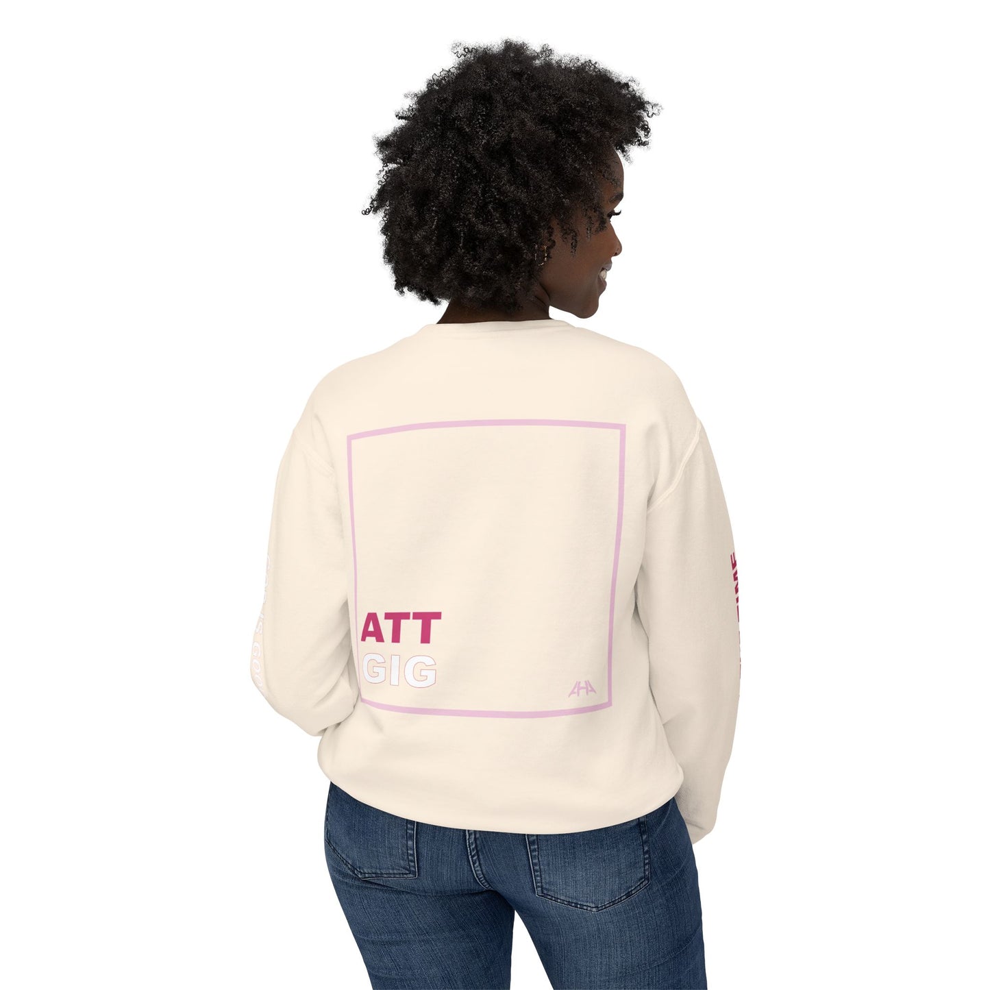 Light Pink GIGATT/ATTGIG Lightweight Crewneck Sweatshirt