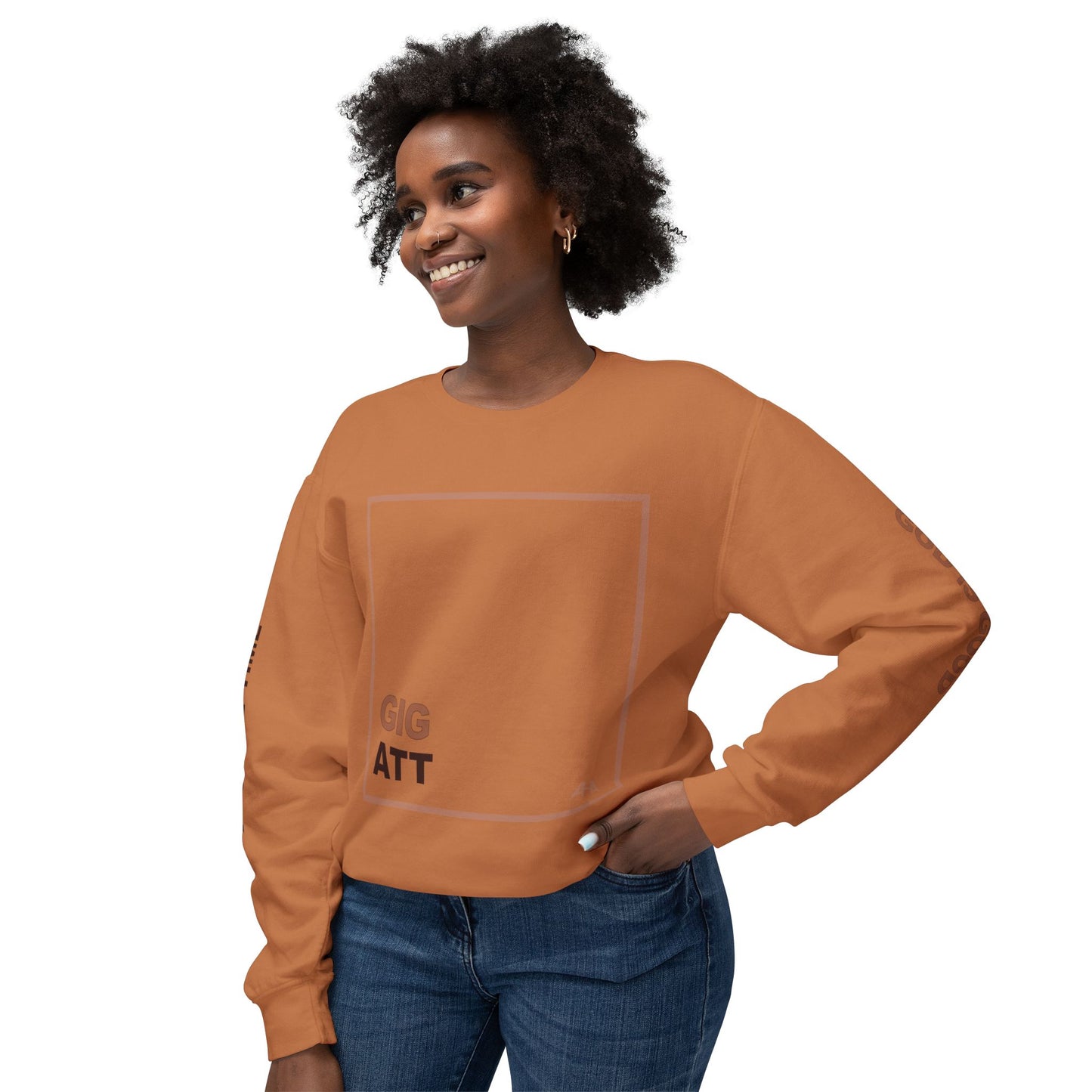 Taupe GIGATT/ATTGIG Lightweight Crewneck Sweatshirt
