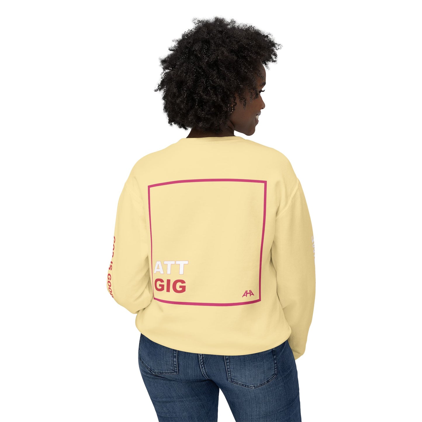 Deep Pink GIGATT/ATTGIG Lightweight Crewneck Sweatshirt