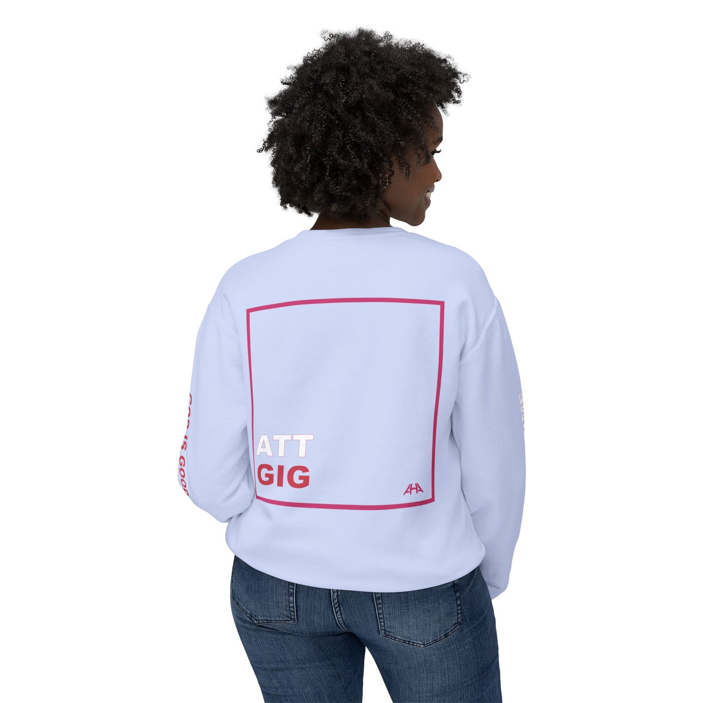 Deep Pink GIGATT/ATTGIG Lightweight Crewneck Sweatshirt