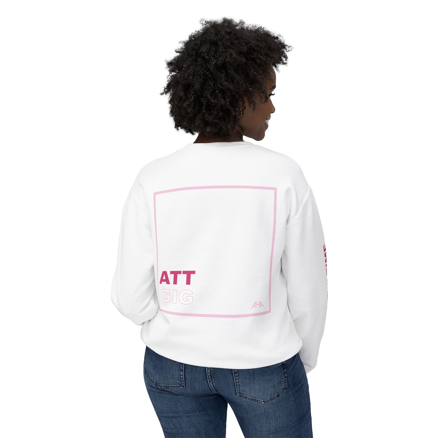Light Pink GIGATT/ATTGIG Lightweight Crewneck Sweatshirt