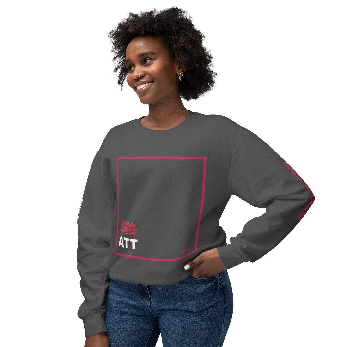 Deep Pink GIGATT/ATTGIG Lightweight Crewneck Sweatshirt