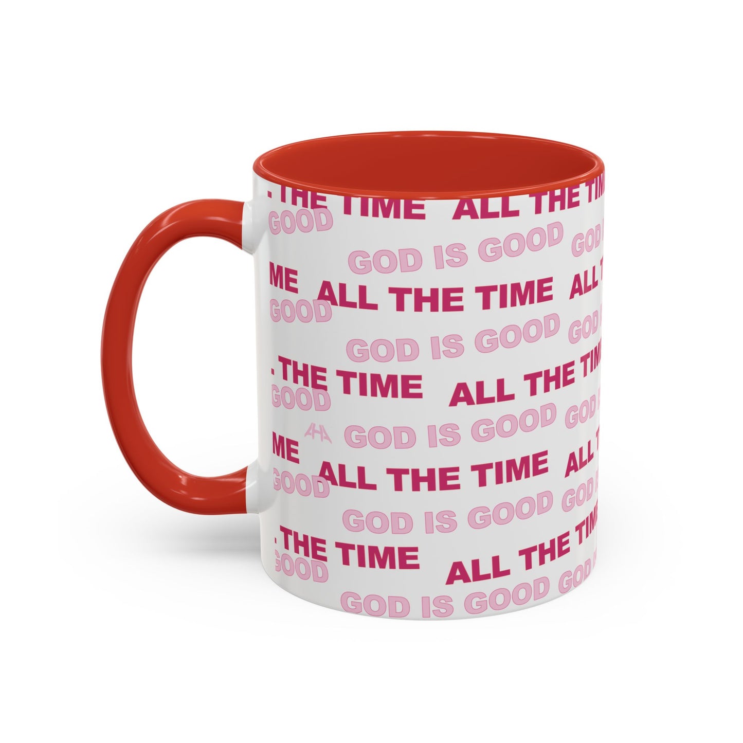 White "God Is Good All The Time" Accent Coffee Mug (11, 15oz)
