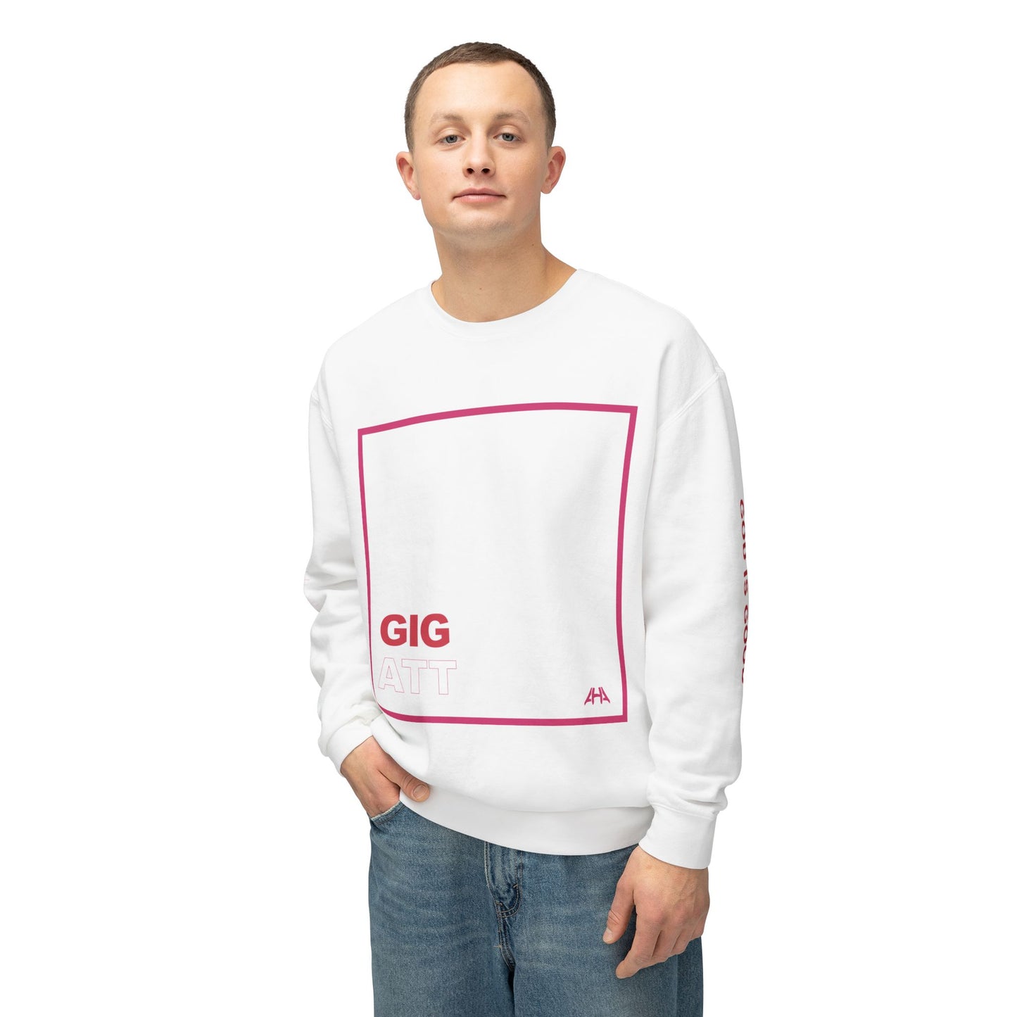 Deep Pink GIGATT/ATTGIG Lightweight Crewneck Sweatshirt