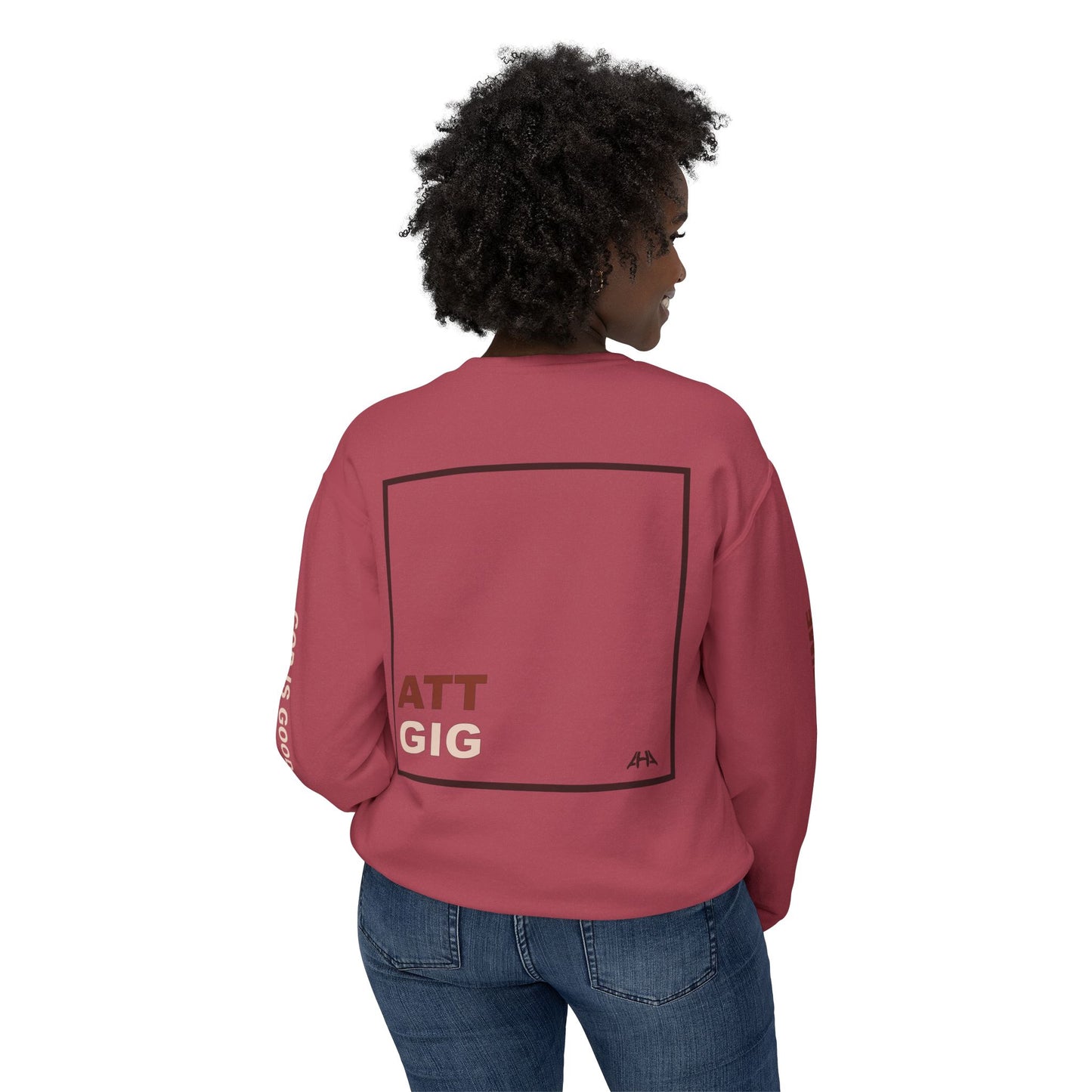 Chocolate GIGATT/ATTGIG Lightweight Crewneck Sweatshirt