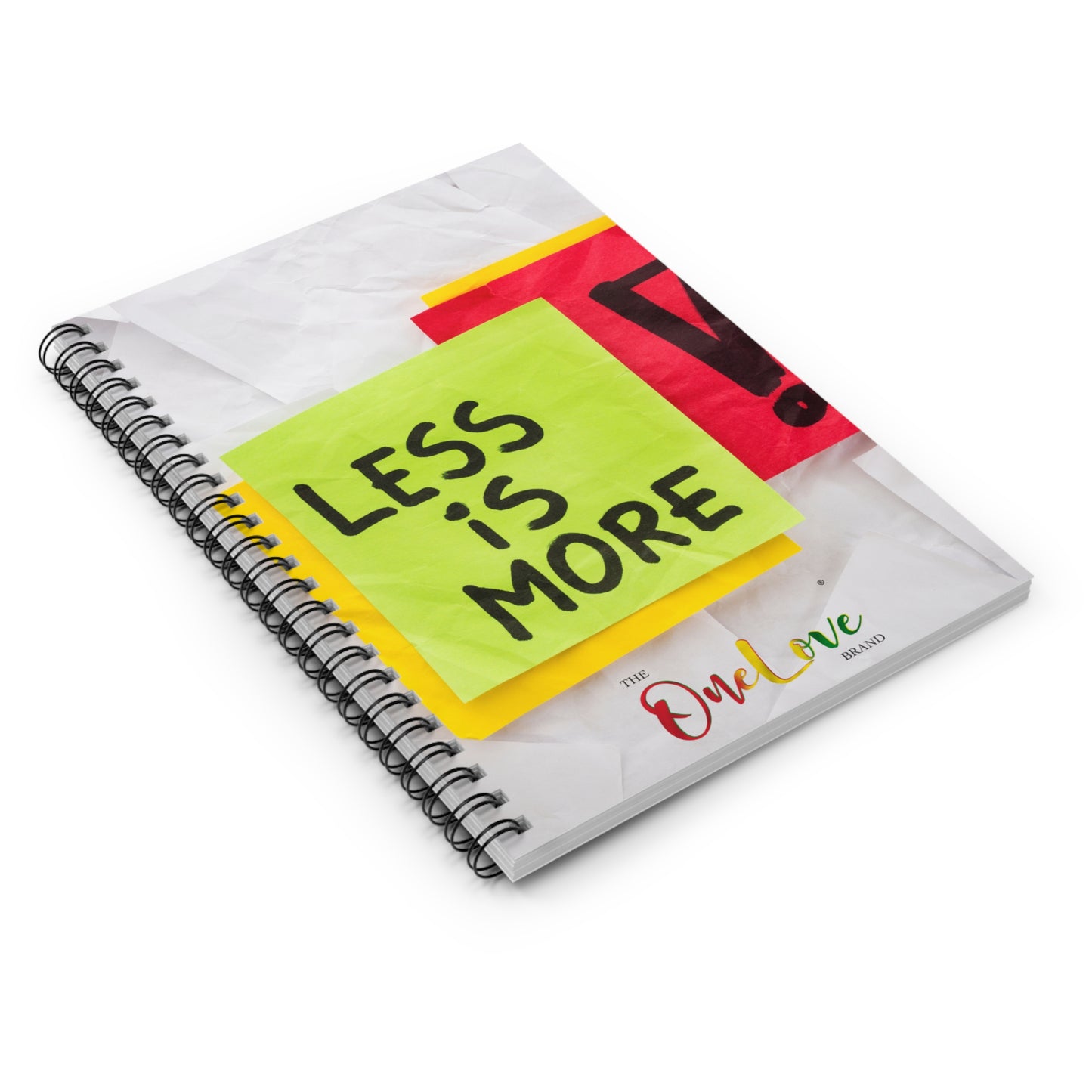Sticky Notes "Less is More" Spiral Notebook