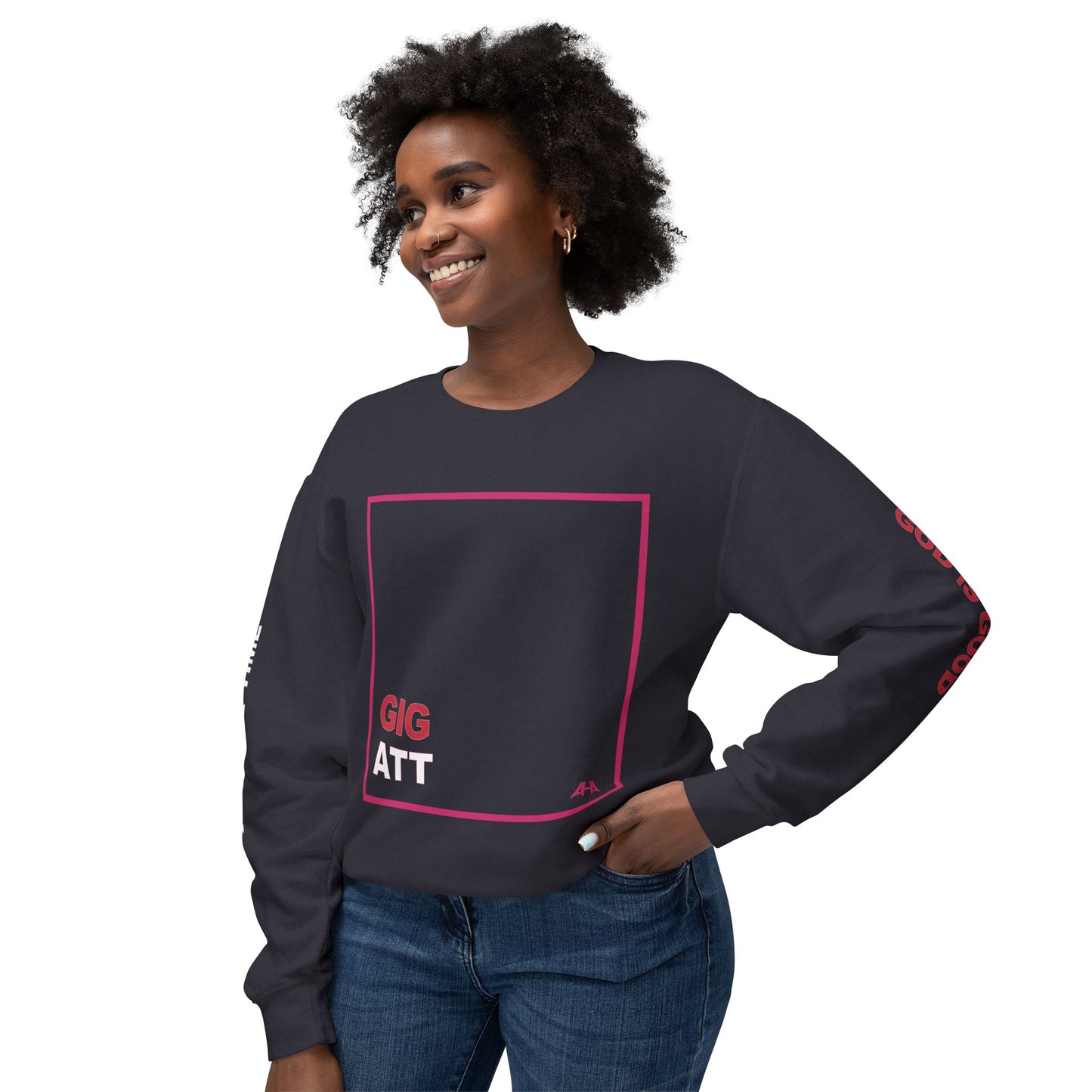 Deep Pink GIGATT/ATTGIG Lightweight Crewneck Sweatshirt