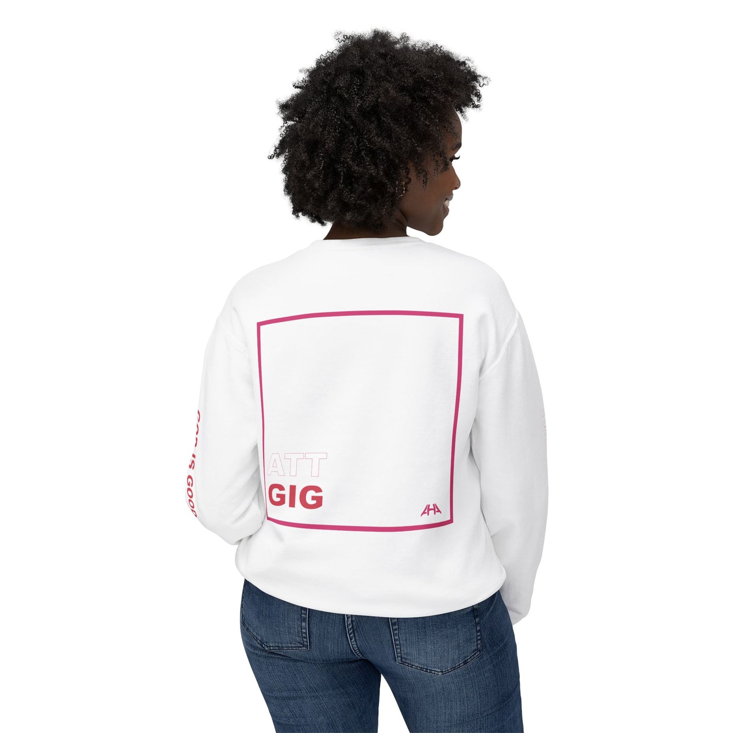 Deep Pink GIGATT/ATTGIG Lightweight Crewneck Sweatshirt