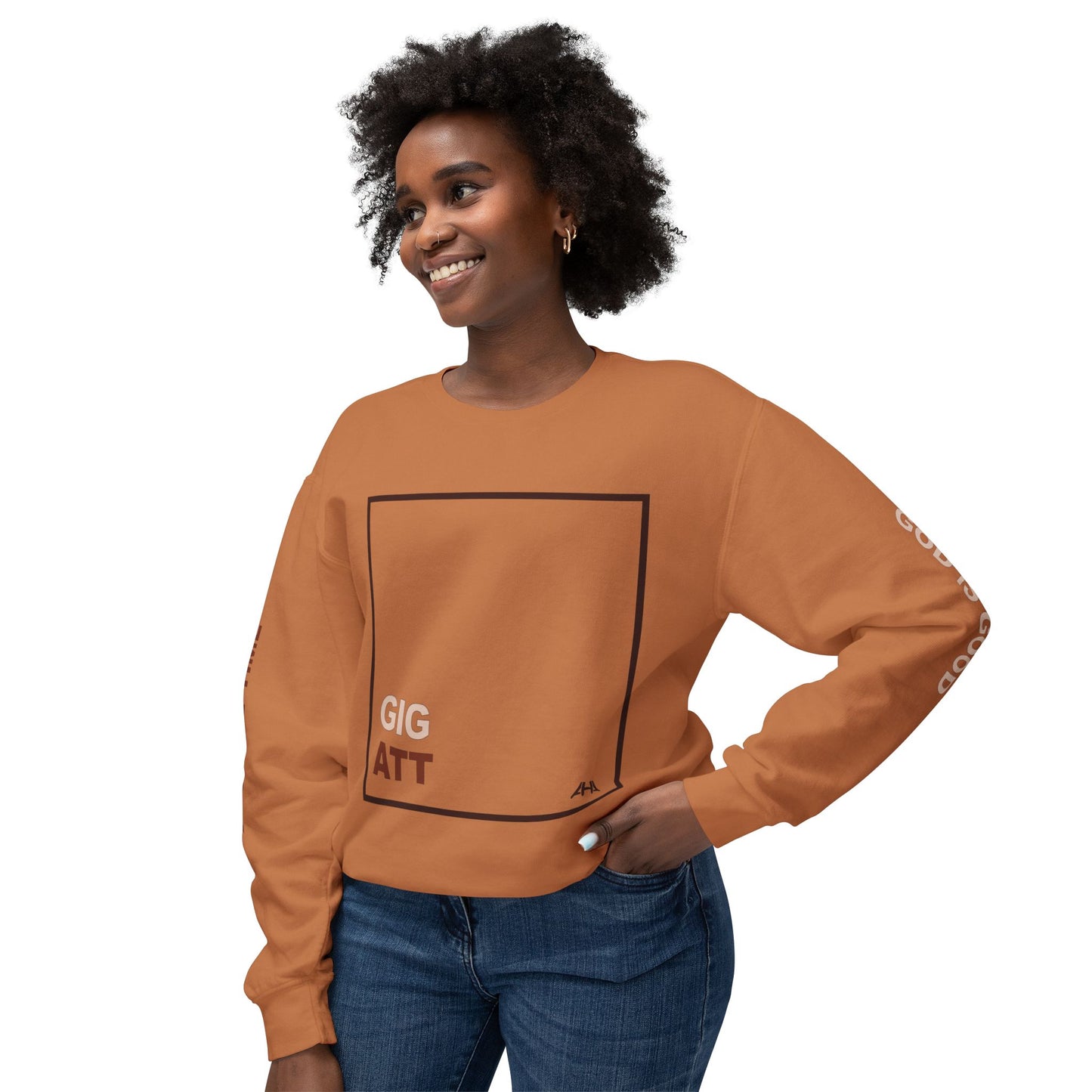 Chocolate GIGATT/ATTGIG Lightweight Crewneck Sweatshirt