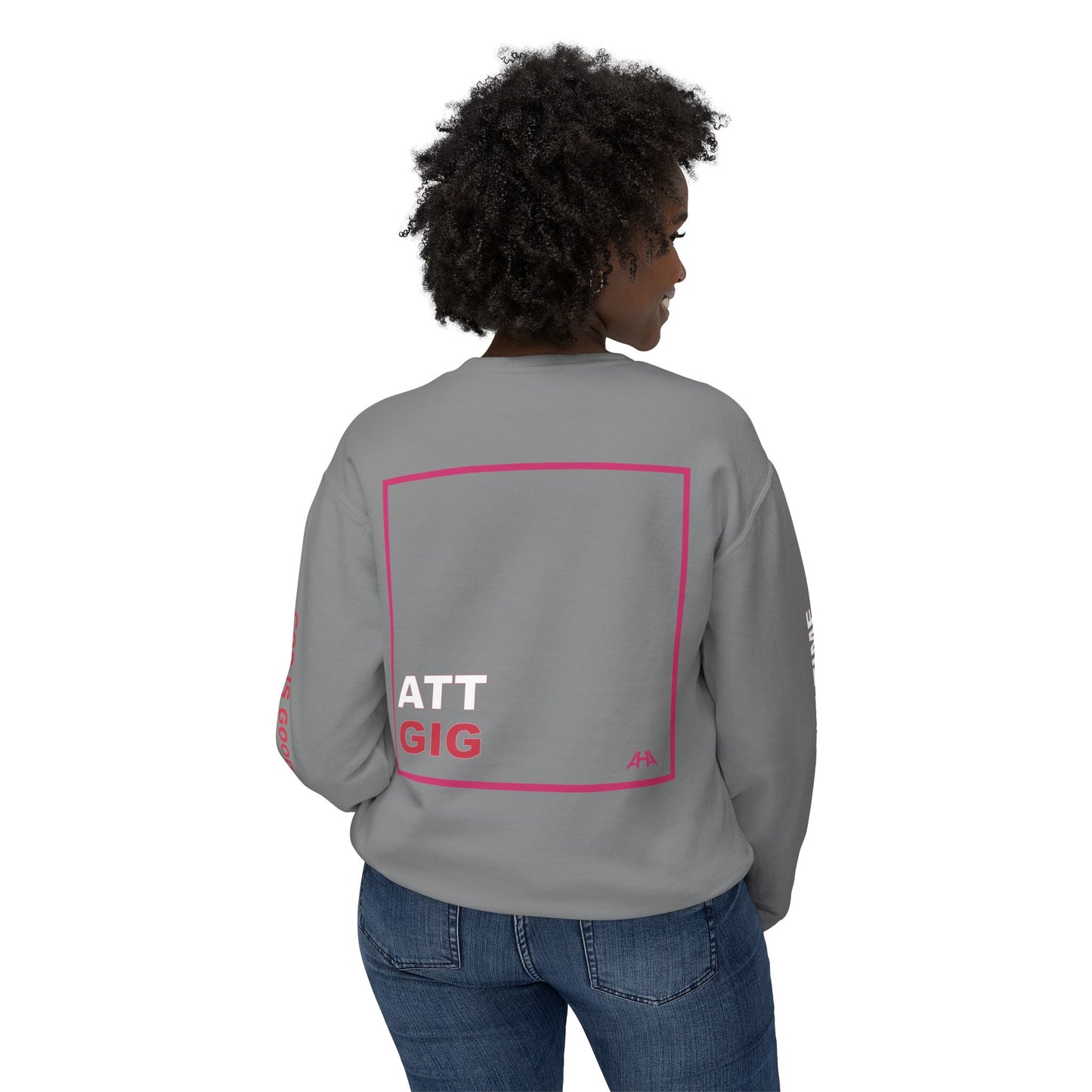 Deep Pink GIGATT/ATTGIG Lightweight Crewneck Sweatshirt
