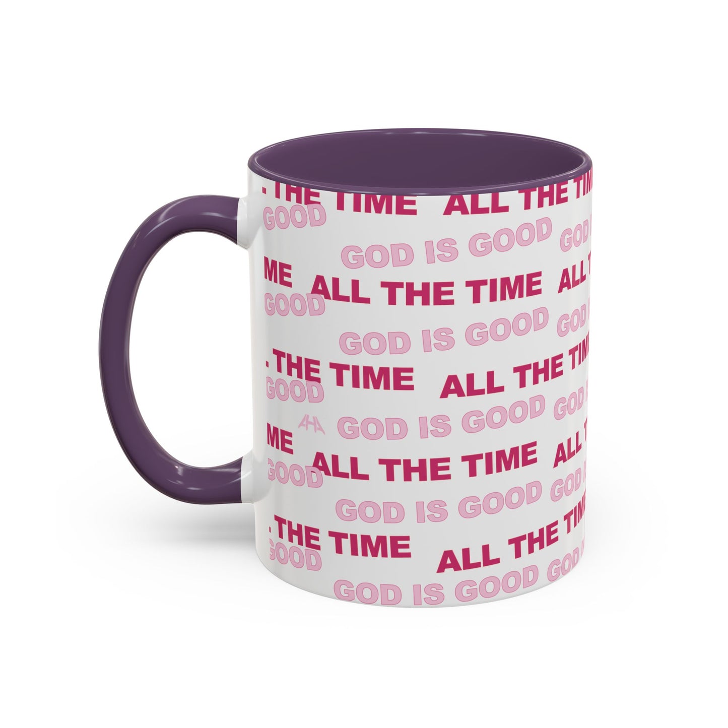 White "God Is Good All The Time" Accent Coffee Mug (11, 15oz)