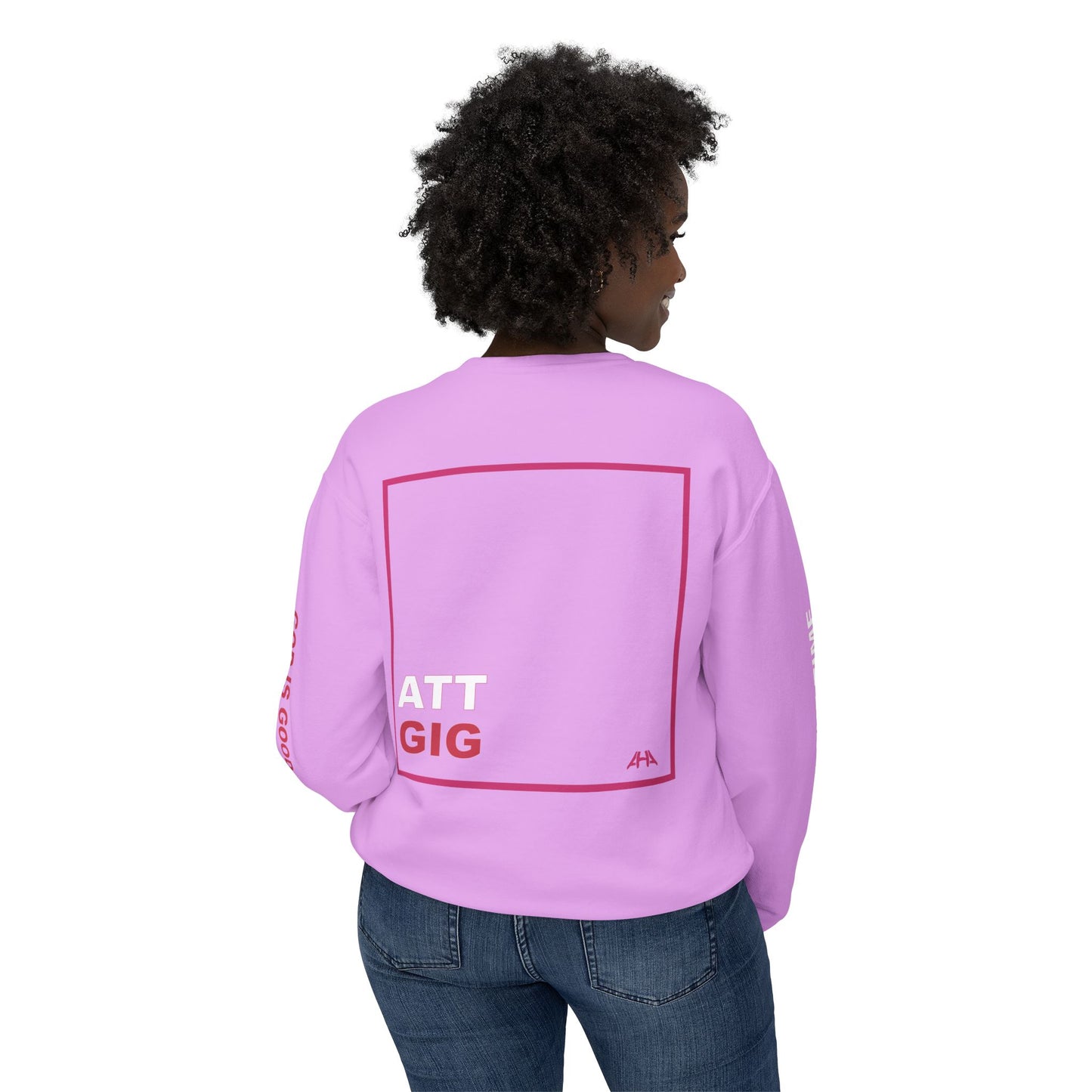 Deep Pink GIGATT/ATTGIG Lightweight Crewneck Sweatshirt