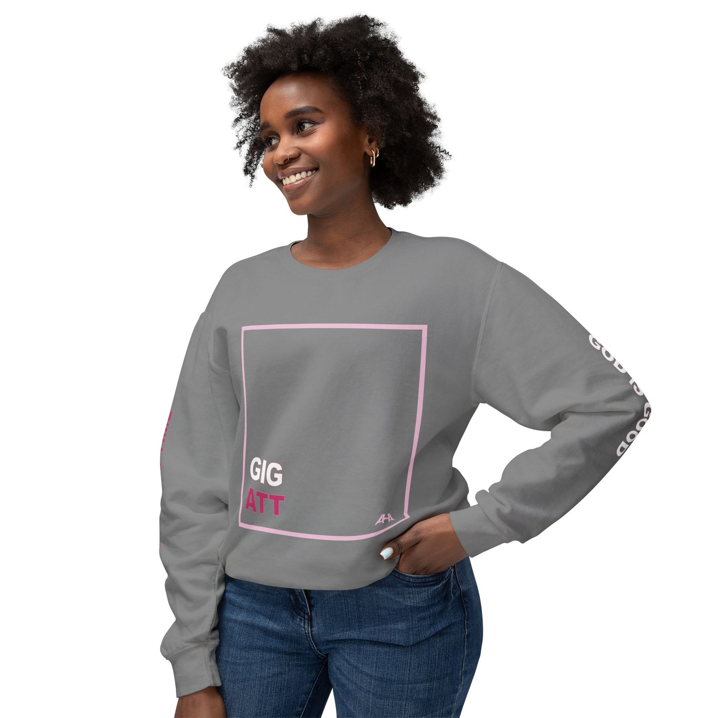 Light Pink GIGATT/ATTGIG Lightweight Crewneck Sweatshirt