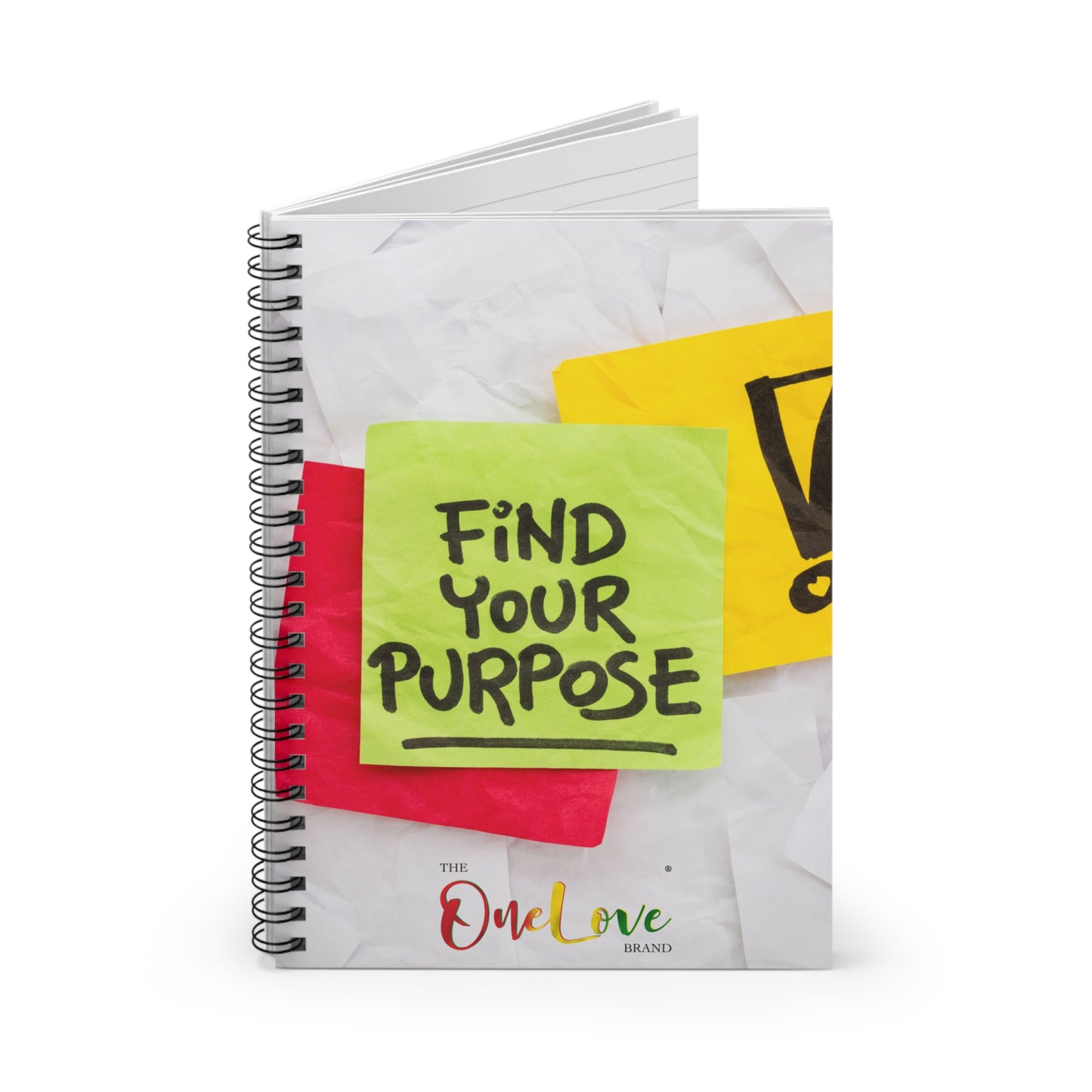 Sticky Notes "Find Your Purpose!" Spiral Notebook