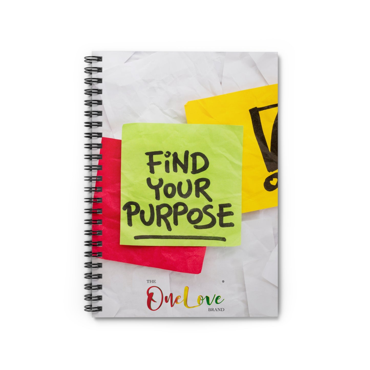 Sticky Notes "Find Your Purpose!" Spiral Notebook