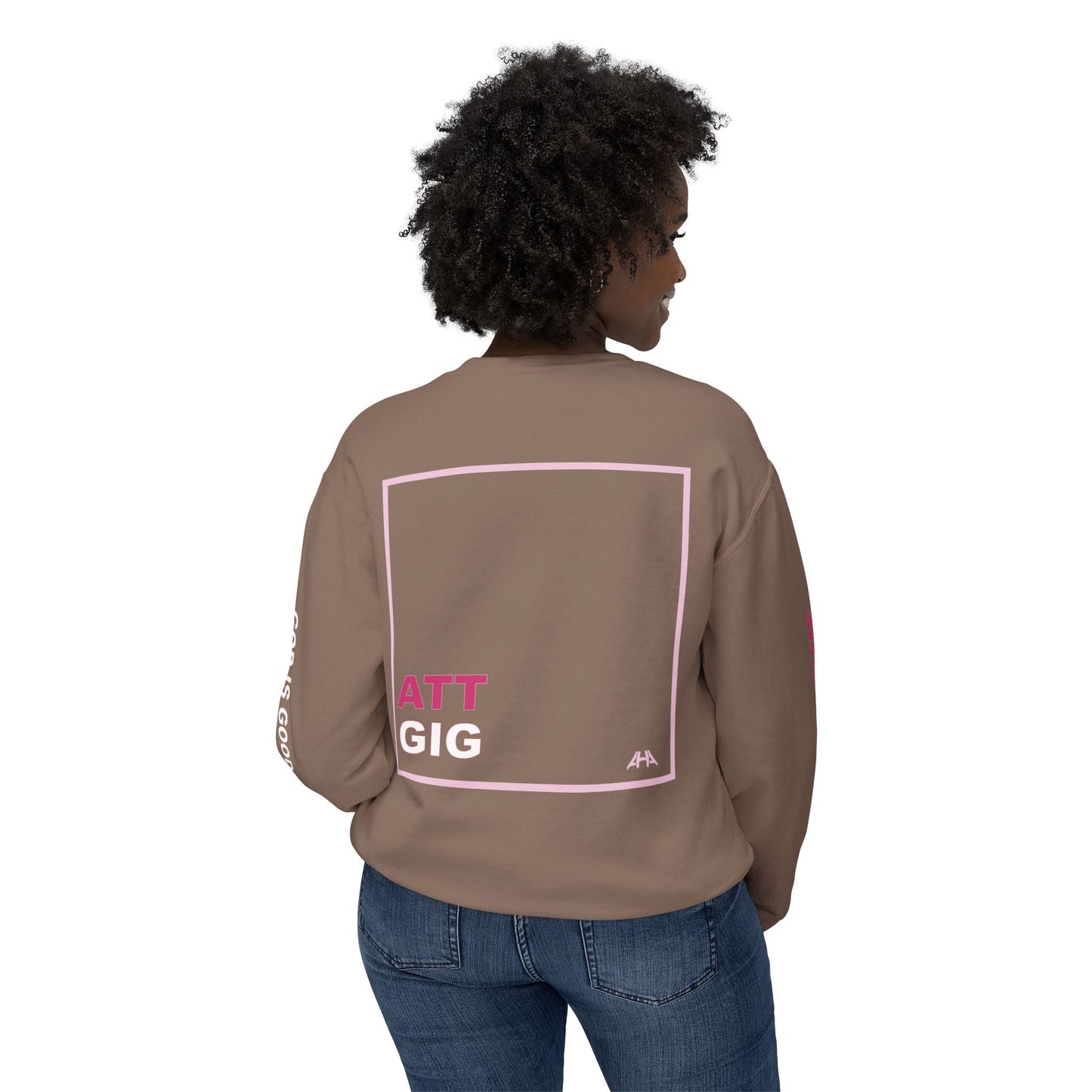 Light Pink GIGATT/ATTGIG Lightweight Crewneck Sweatshirt