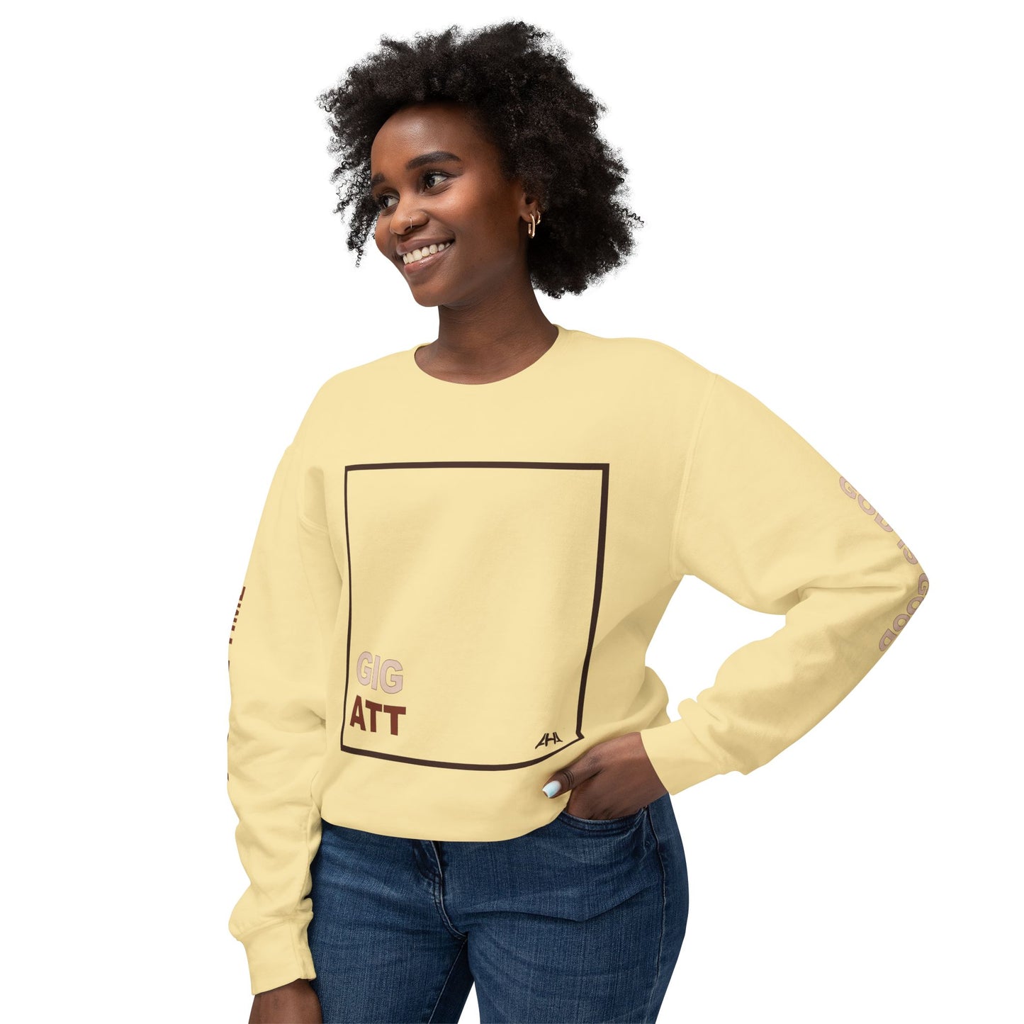 Chocolate GIGATT/ATTGIG Lightweight Crewneck Sweatshirt