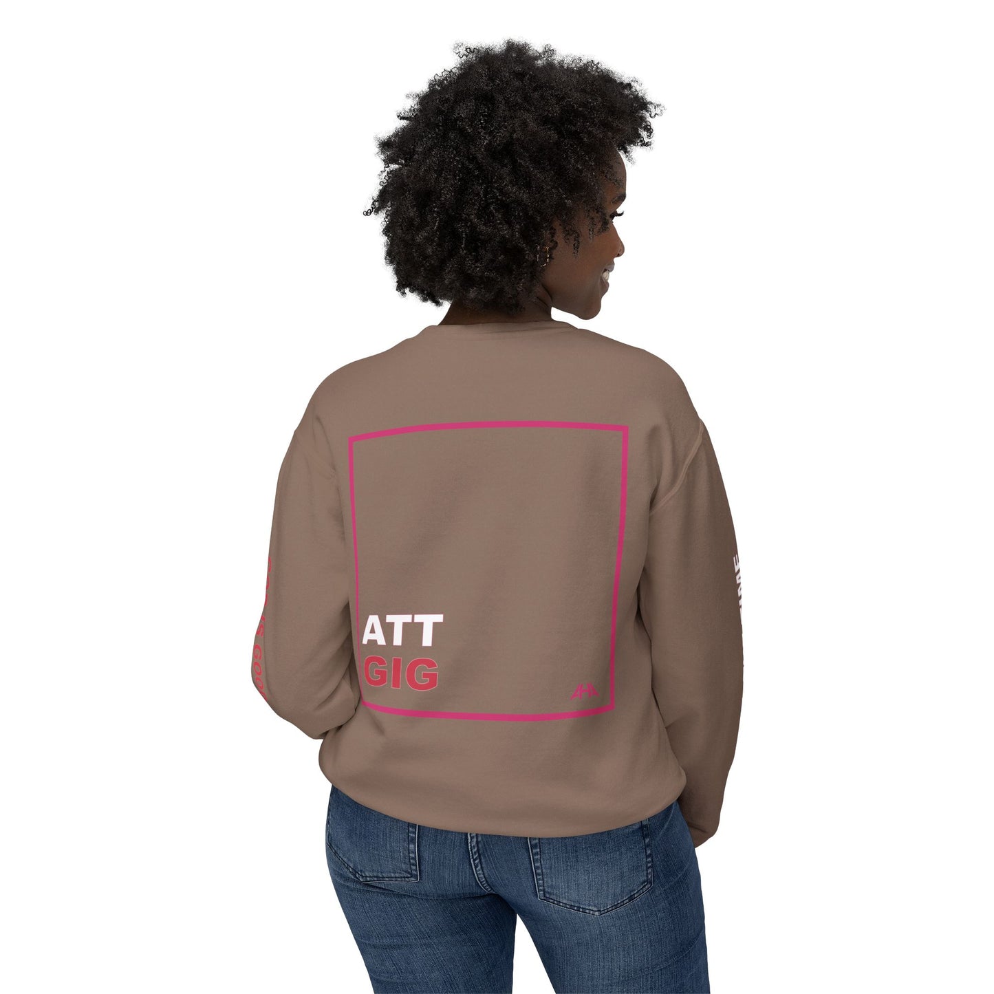 Deep Pink GIGATT/ATTGIG Lightweight Crewneck Sweatshirt