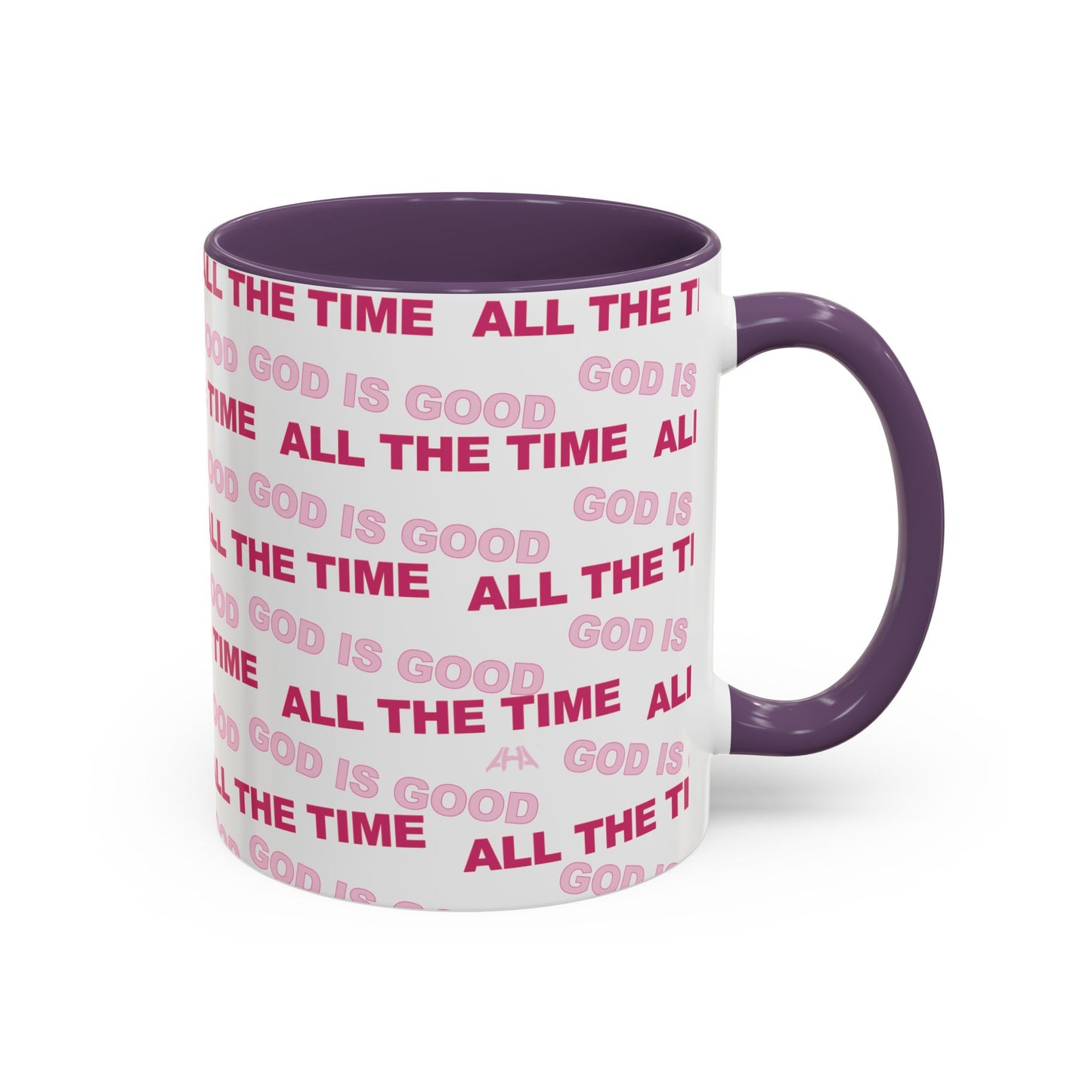 White "God Is Good All The Time" Accent Coffee Mug (11, 15oz)