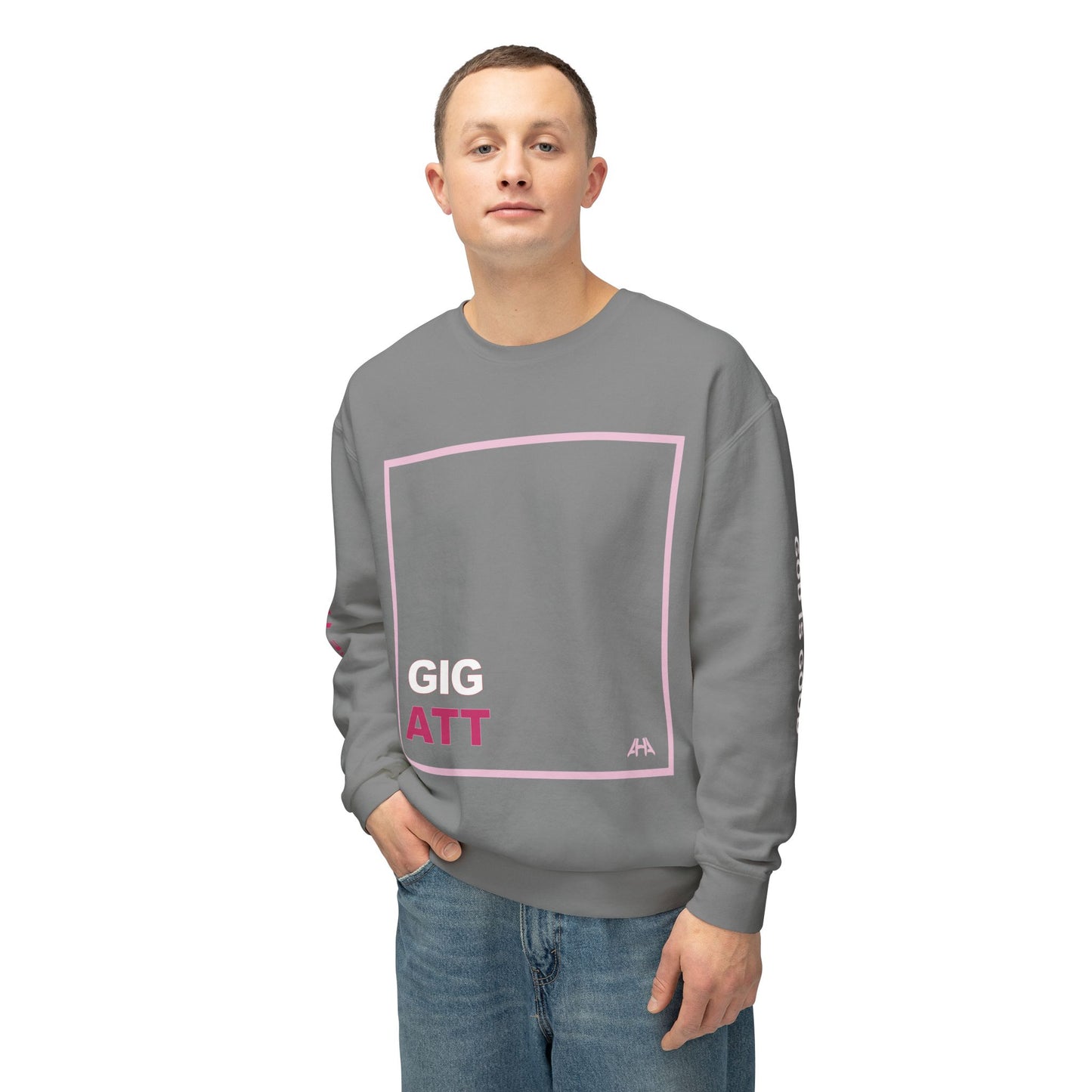 Light Pink GIGATT/ATTGIG Lightweight Crewneck Sweatshirt