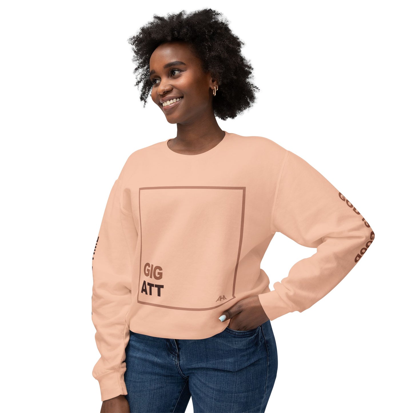 Taupe GIGATT/ATTGIG Lightweight Crewneck Sweatshirt