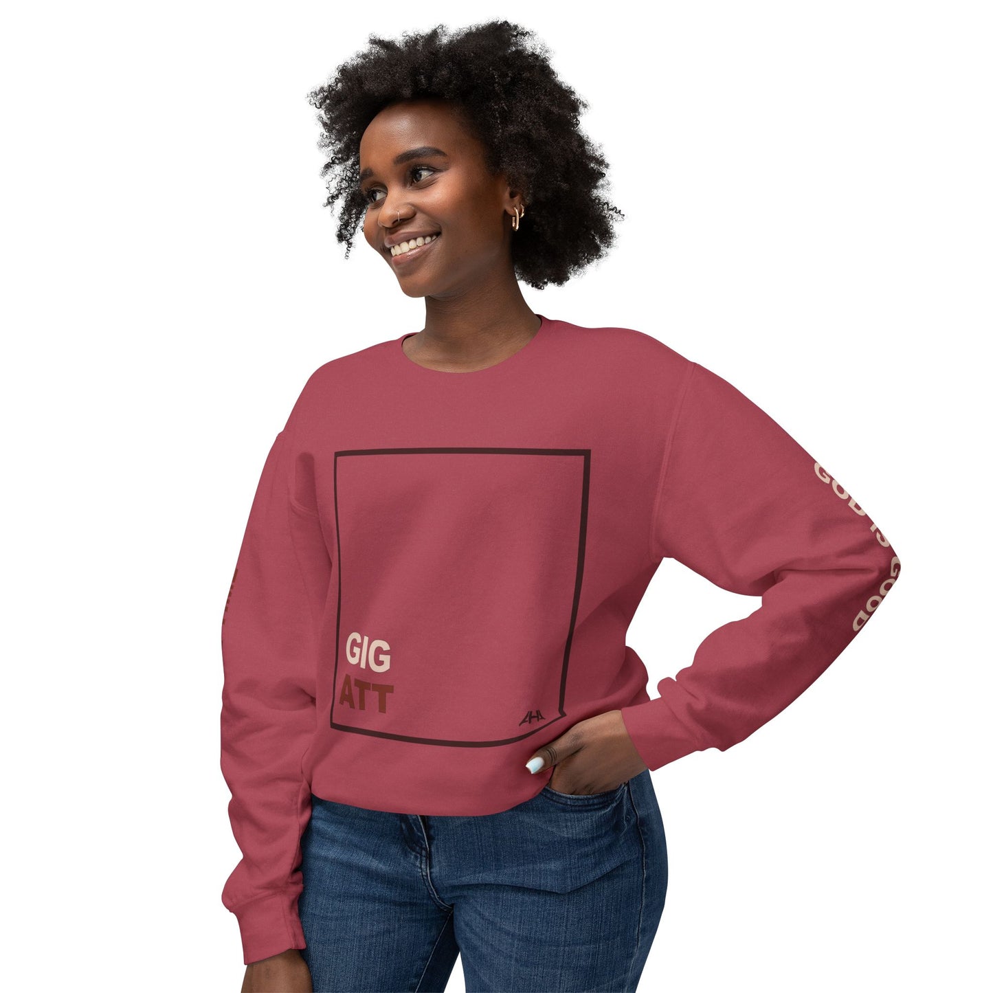 Chocolate GIGATT/ATTGIG Lightweight Crewneck Sweatshirt