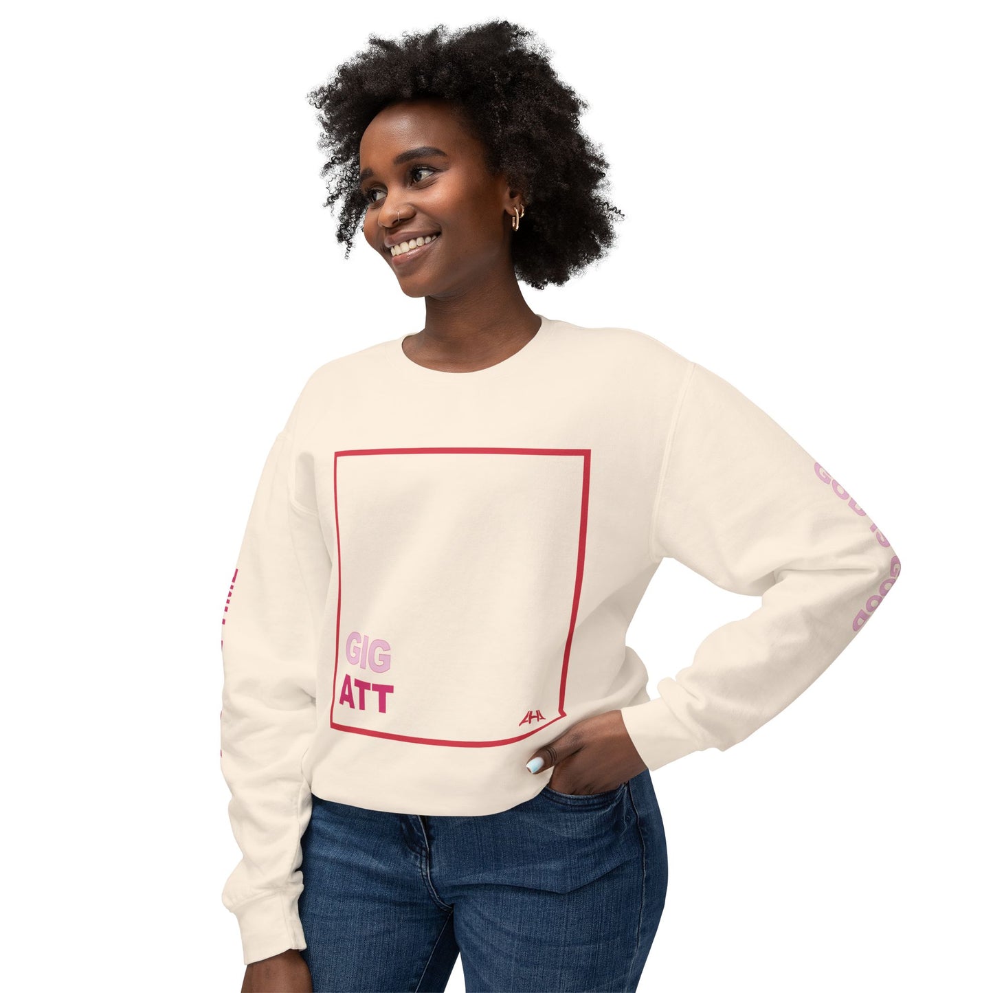 Red GIGATT/ATTGIG Lightweight Crewneck Sweatshirt