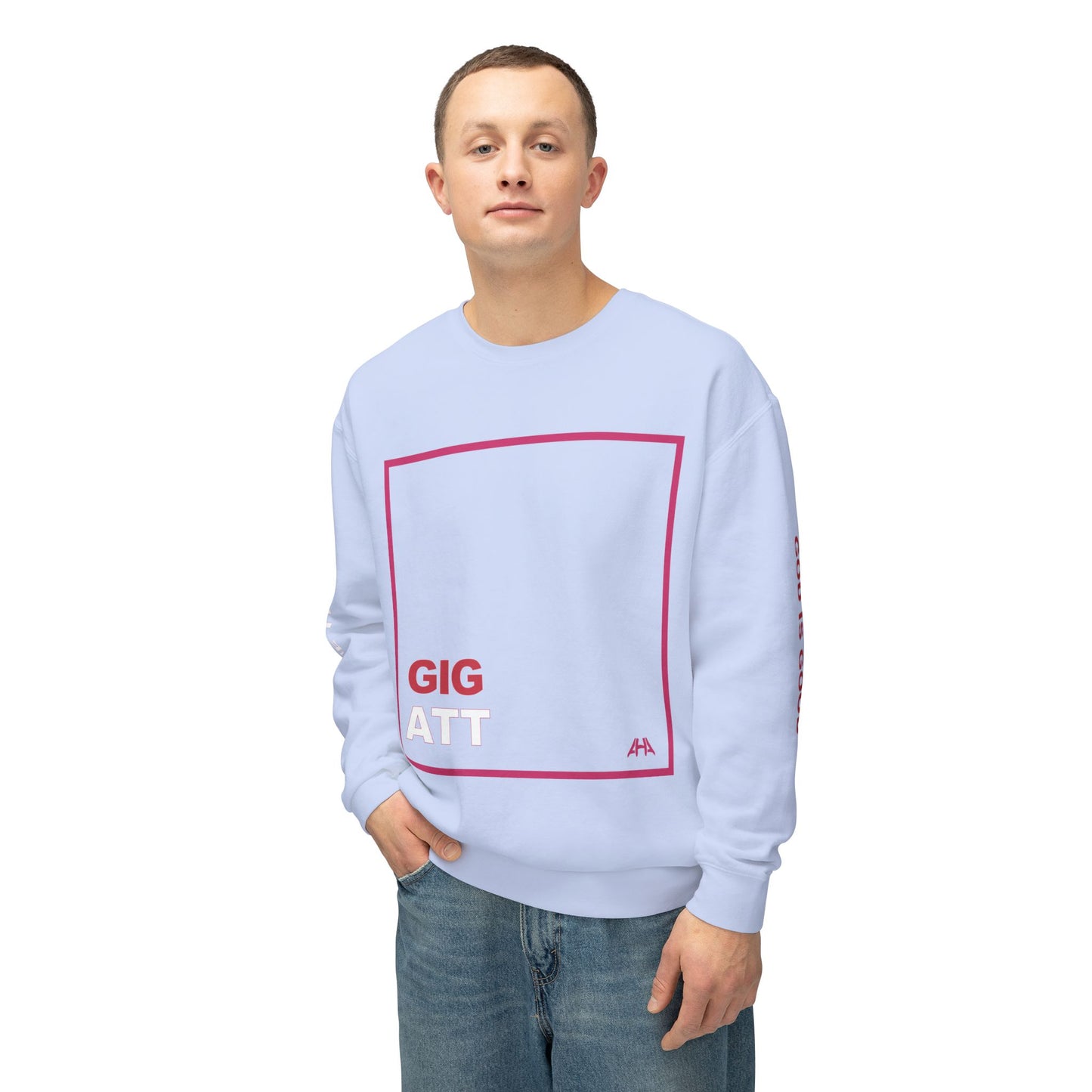 Deep Pink GIGATT/ATTGIG Lightweight Crewneck Sweatshirt
