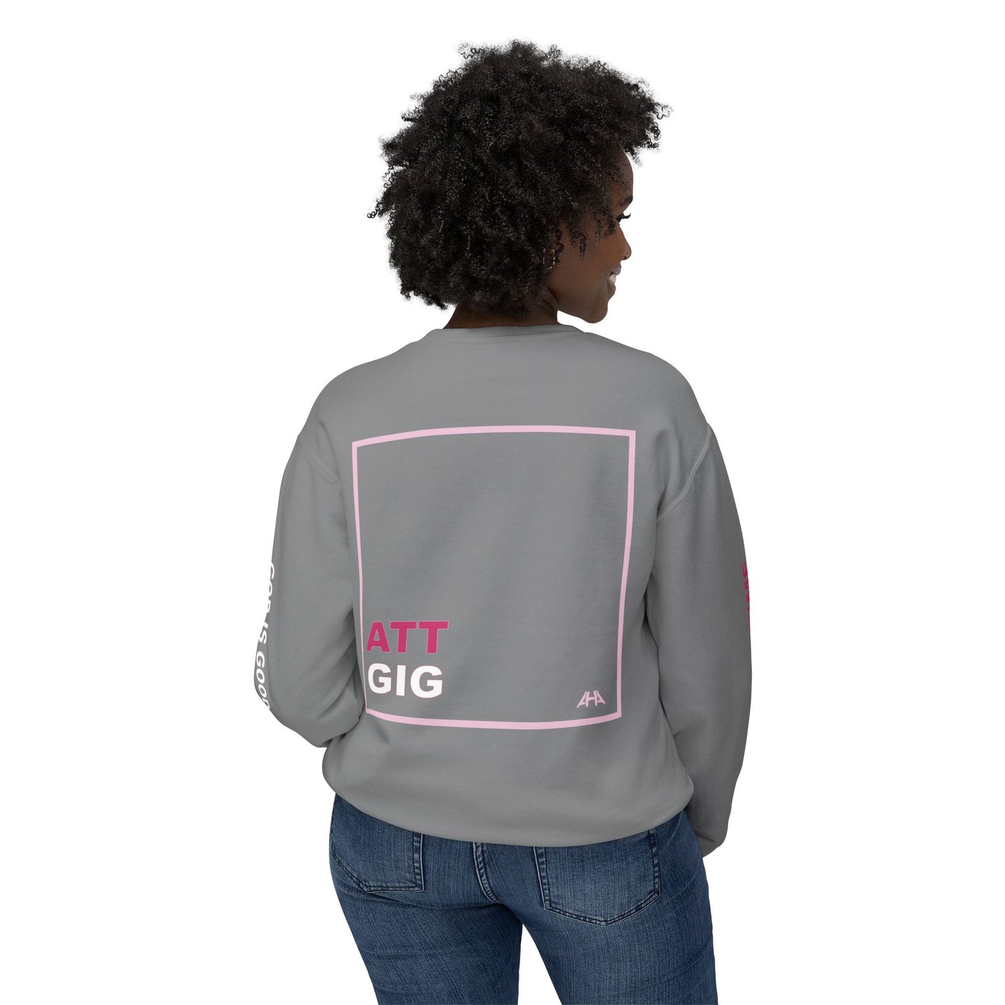 Light Pink GIGATT/ATTGIG Lightweight Crewneck Sweatshirt