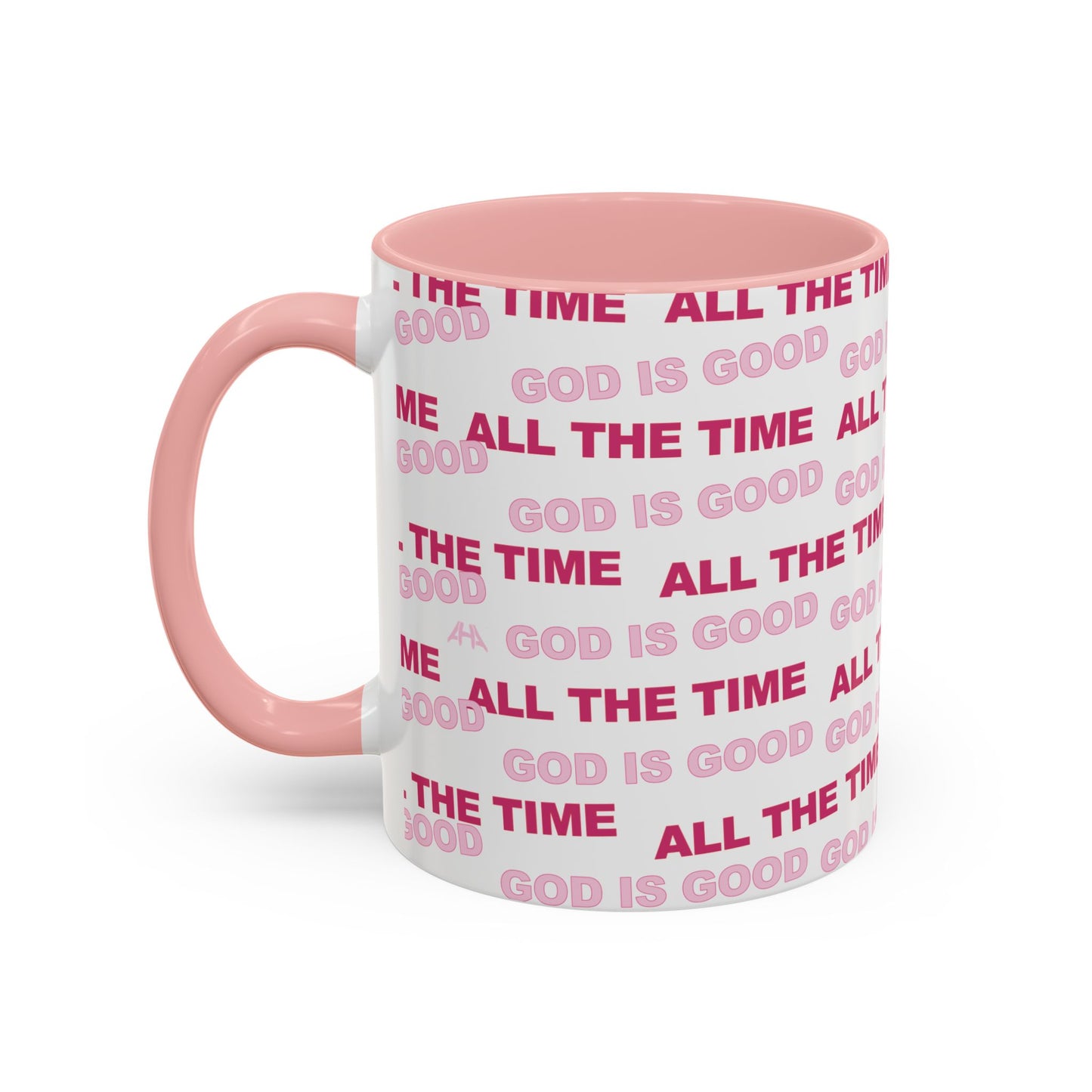 White "God Is Good All The Time" Accent Coffee Mug (11, 15oz)