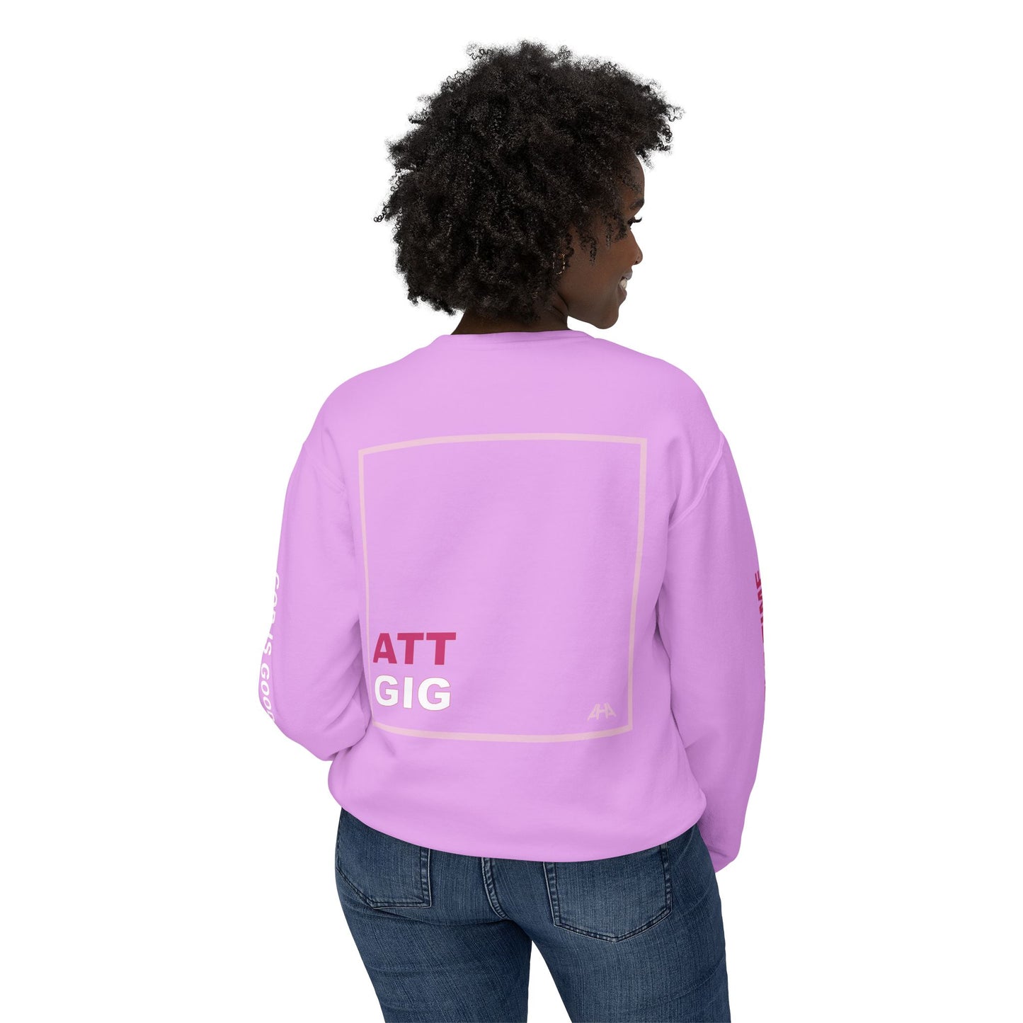 Light Pink GIGATT/ATTGIG Lightweight Crewneck Sweatshirt