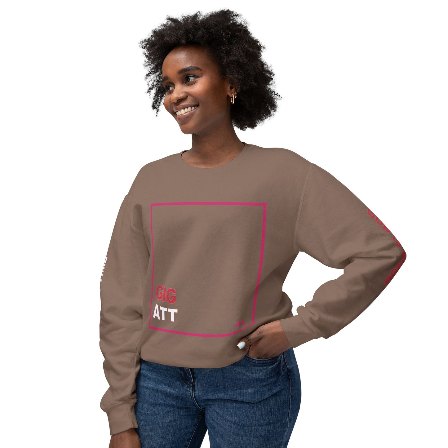 Deep Pink GIGATT/ATTGIG Lightweight Crewneck Sweatshirt