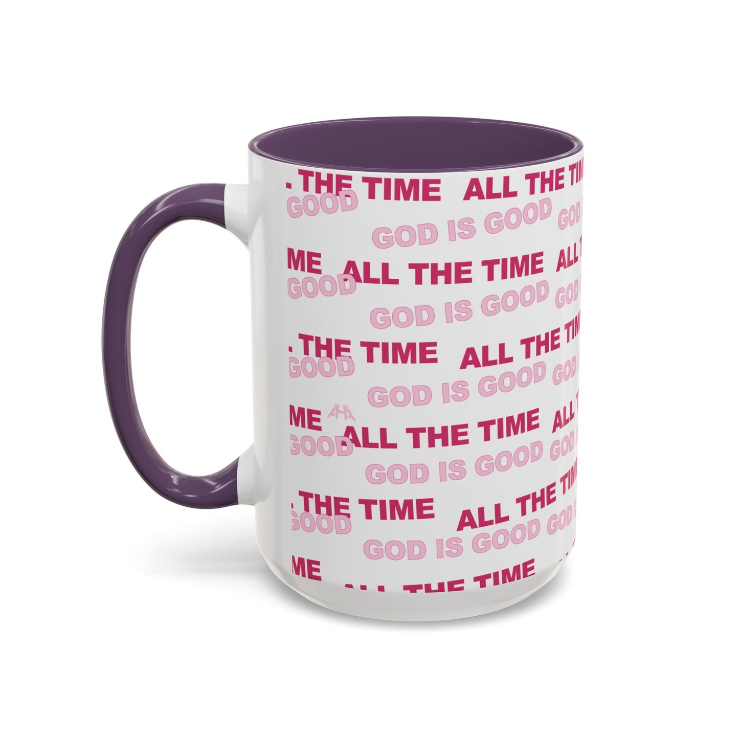 White "God Is Good All The Time" Accent Coffee Mug (11, 15oz)
