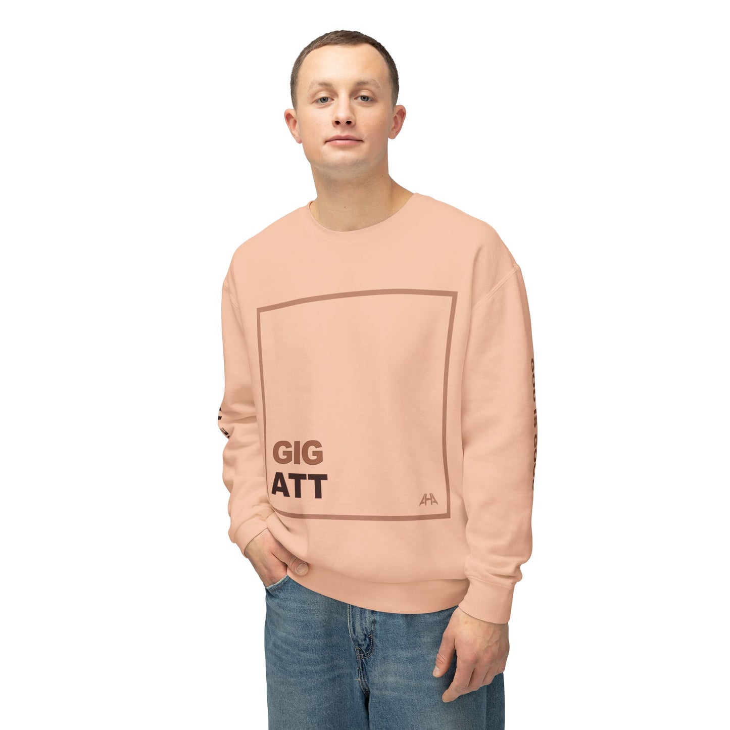 Taupe GIGATT/ATTGIG Lightweight Crewneck Sweatshirt