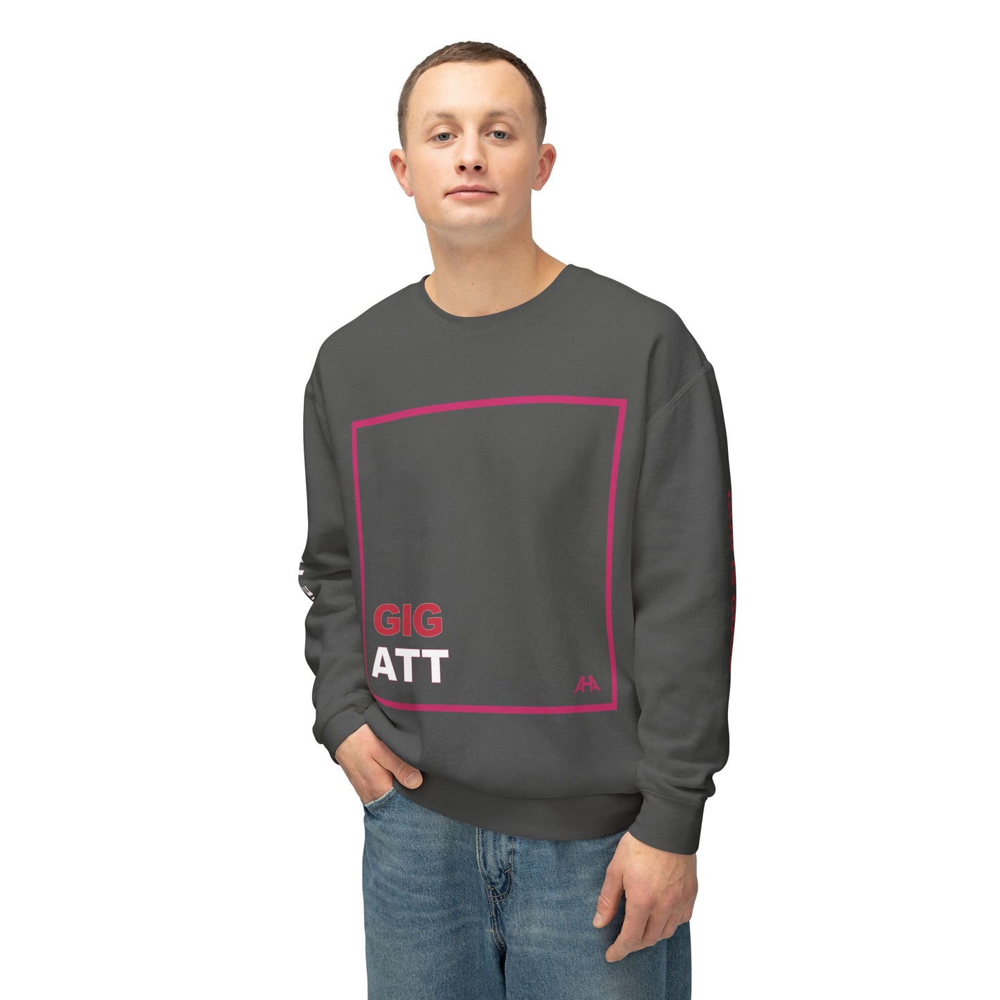 Deep Pink GIGATT/ATTGIG Lightweight Crewneck Sweatshirt