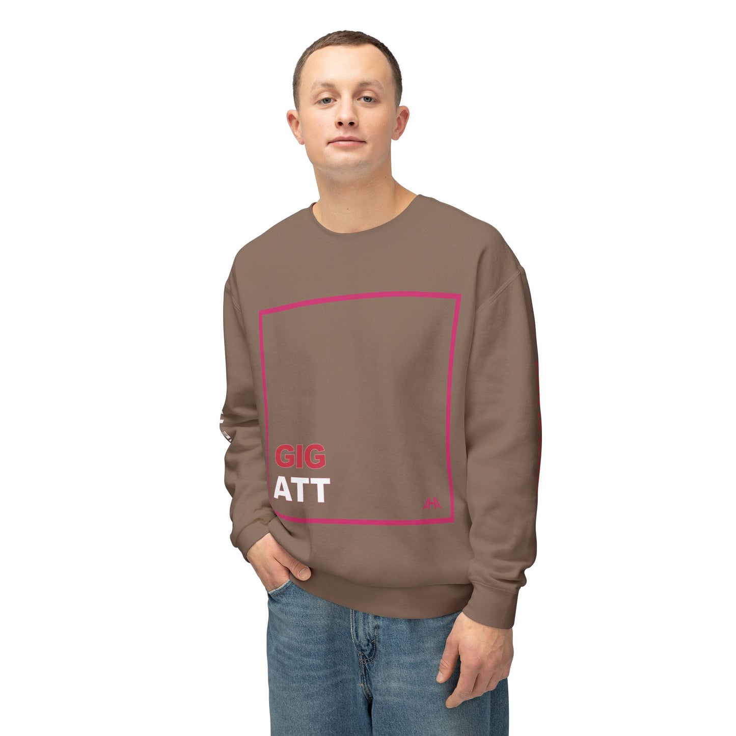 Deep Pink GIGATT/ATTGIG Lightweight Crewneck Sweatshirt