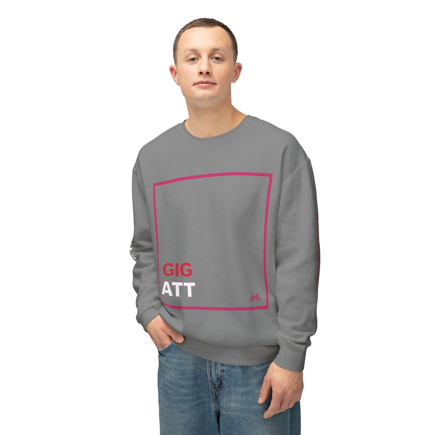 Deep Pink GIGATT/ATTGIG Lightweight Crewneck Sweatshirt