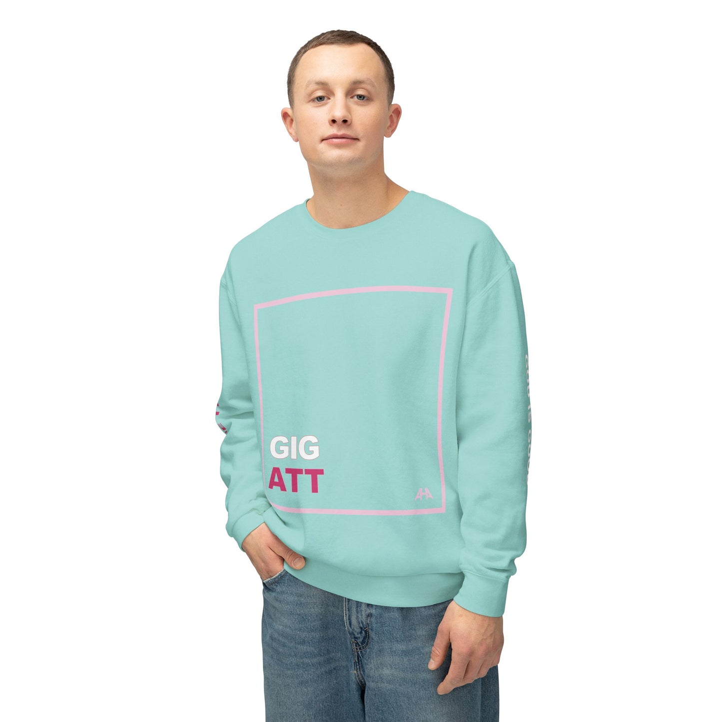 Light Pink GIGATT/ATTGIG Lightweight Crewneck Sweatshirt