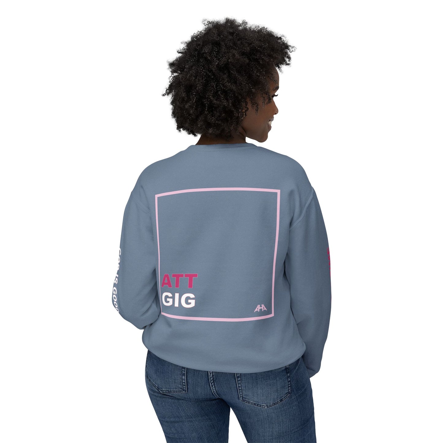 Light Pink GIGATT/ATTGIG Lightweight Crewneck Sweatshirt
