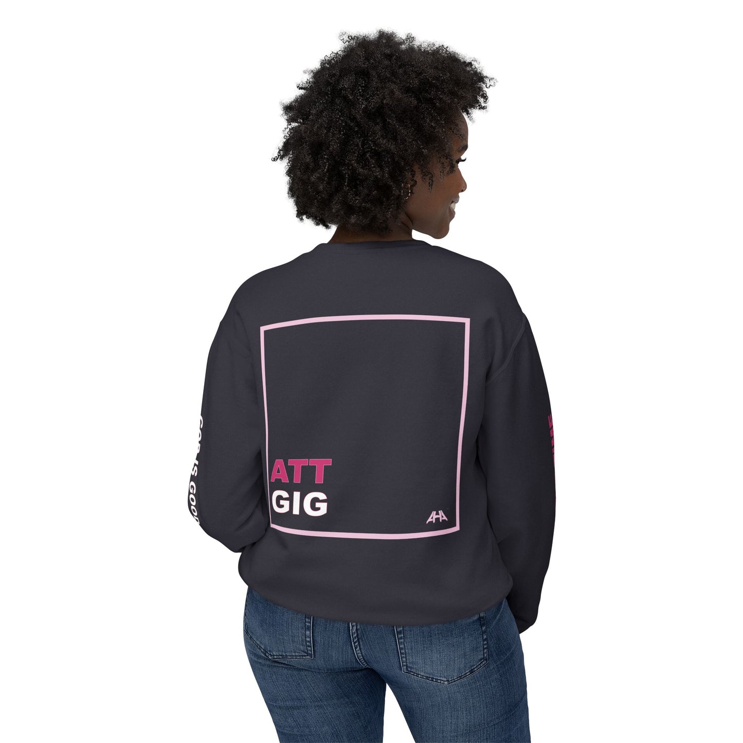 Light Pink GIGATT/ATTGIG Lightweight Crewneck Sweatshirt