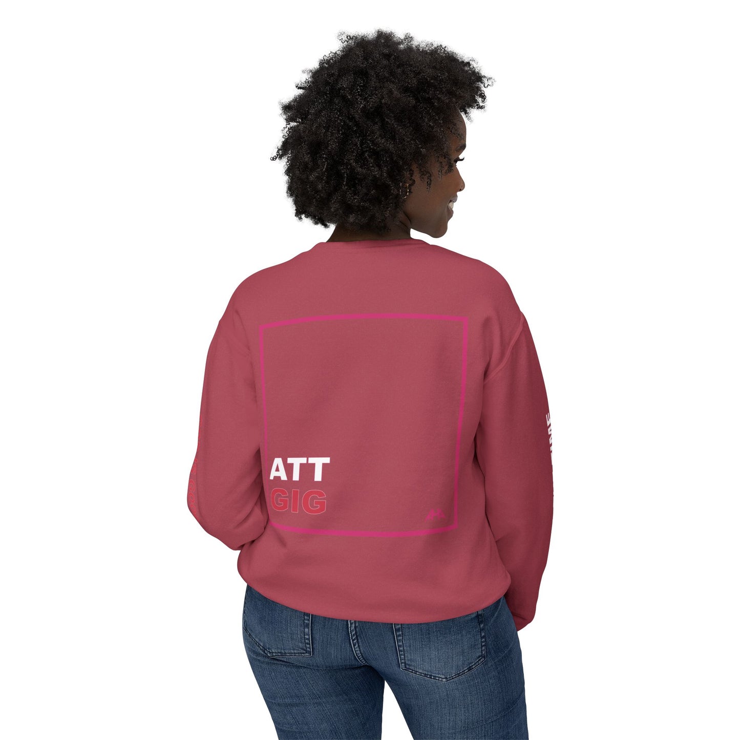Deep Pink GIGATT/ATTGIG Lightweight Crewneck Sweatshirt