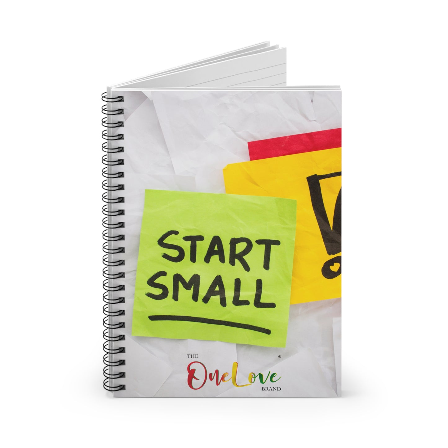 Sticky Notes "Start Small" Spiral Notebook