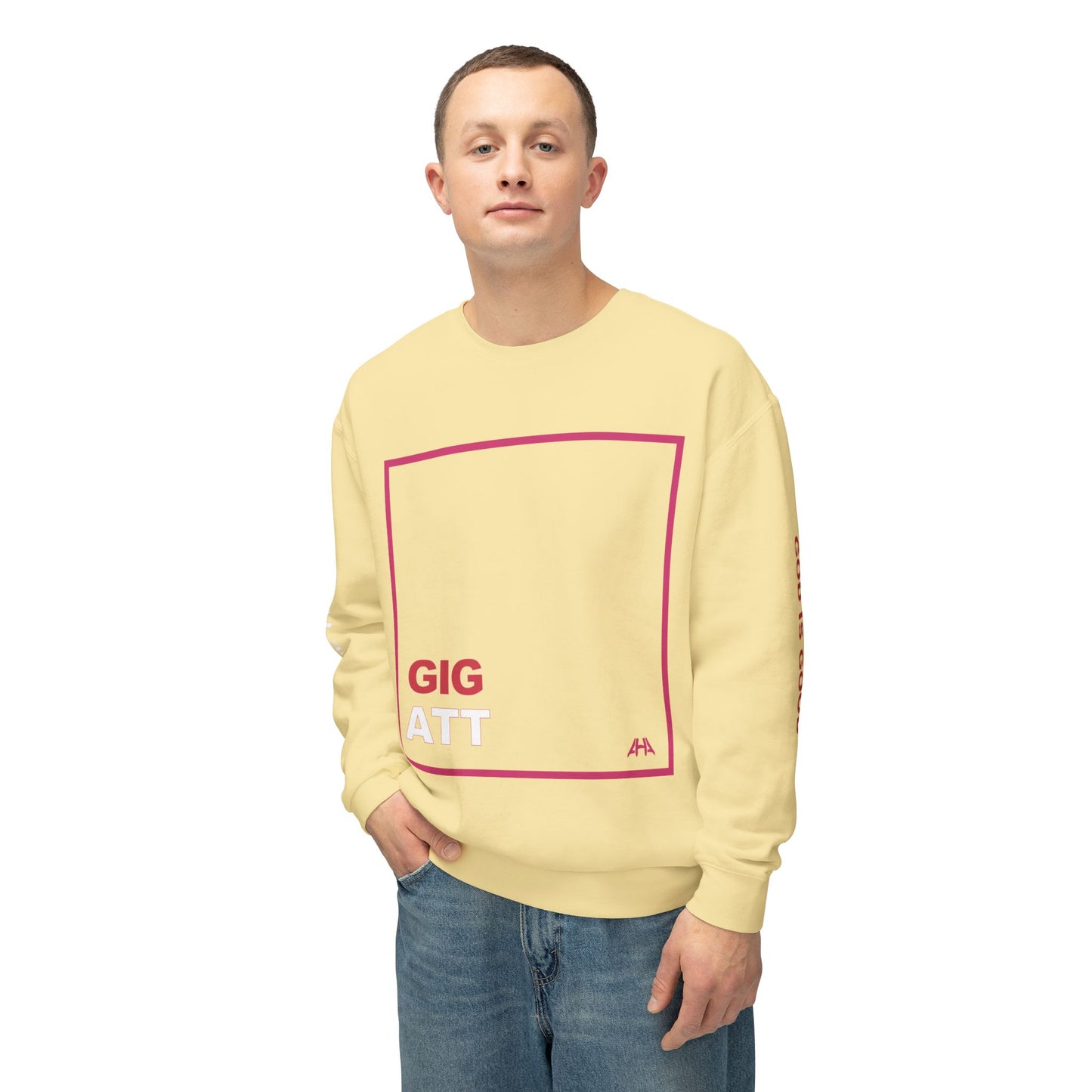 Deep Pink GIGATT/ATTGIG Lightweight Crewneck Sweatshirt